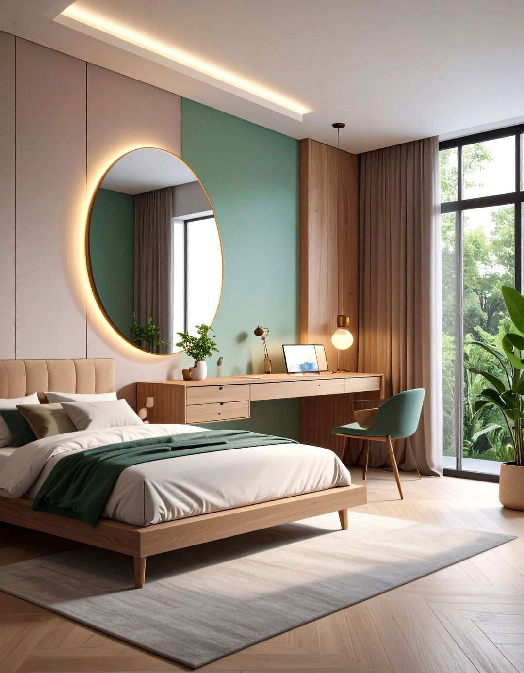 Back Lit Vanity Mirror for Soft Glow - 20 Bedroom Mirror Ideas