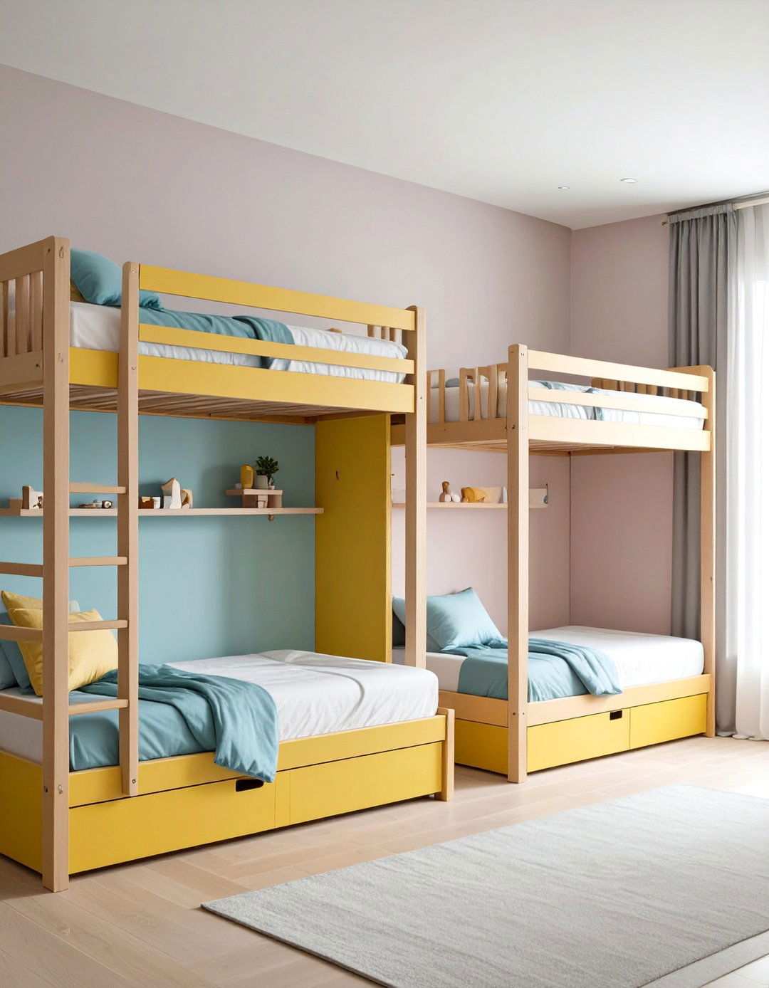 Back to Back Bunk Bedroom - 20 Bedroom Layout Ideas