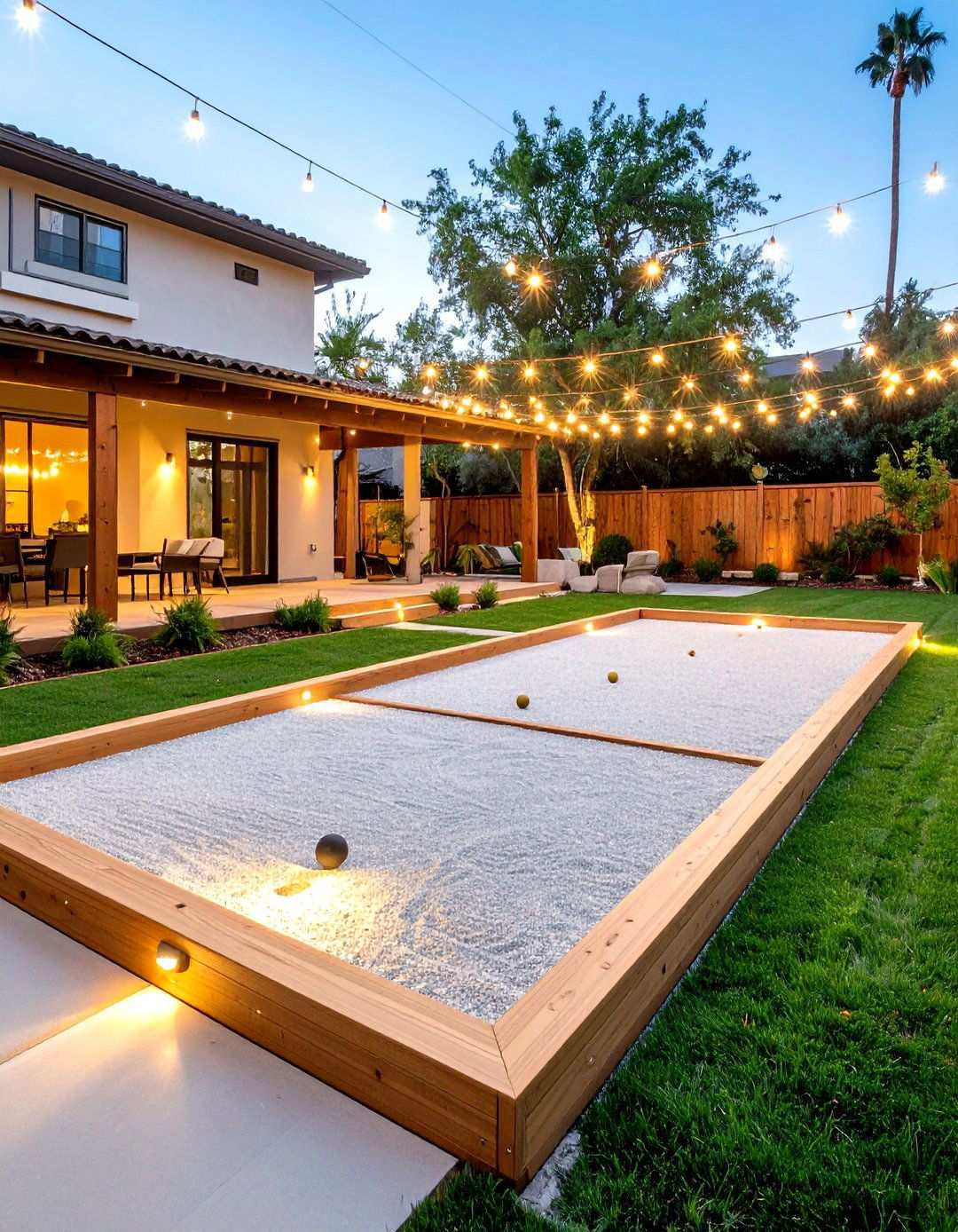 Backyard Bocce Turf Court - 20 Backyard Turf Ideas