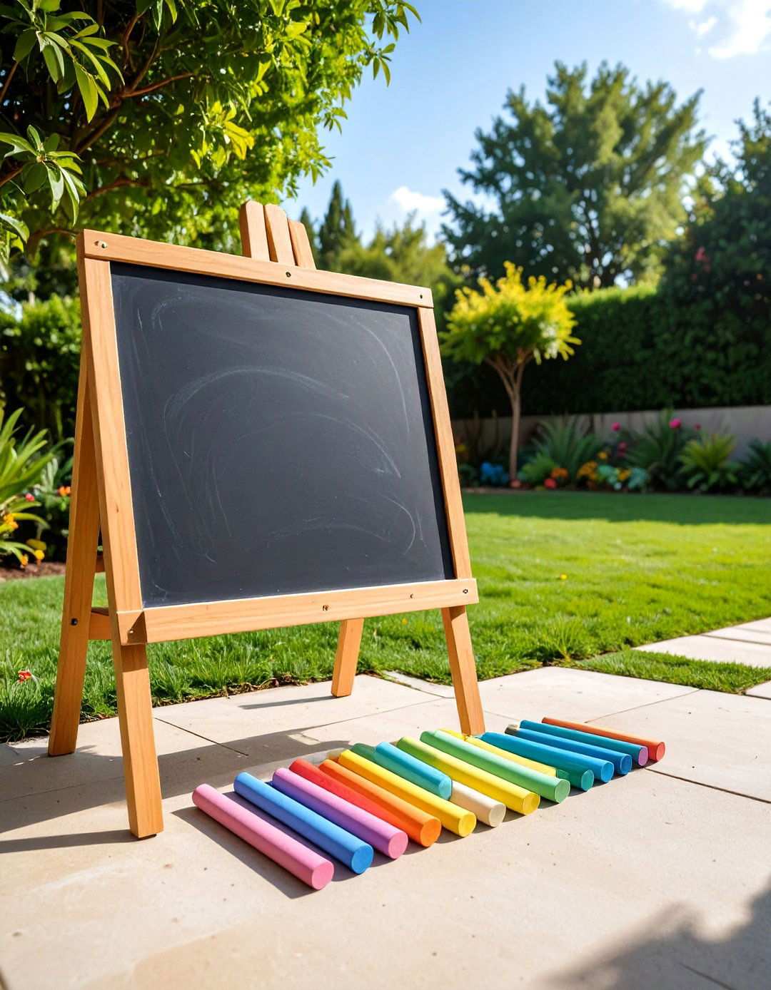 Backyard Chalkboard for Artistic Expression - 20 Backyard Ideas for Kids