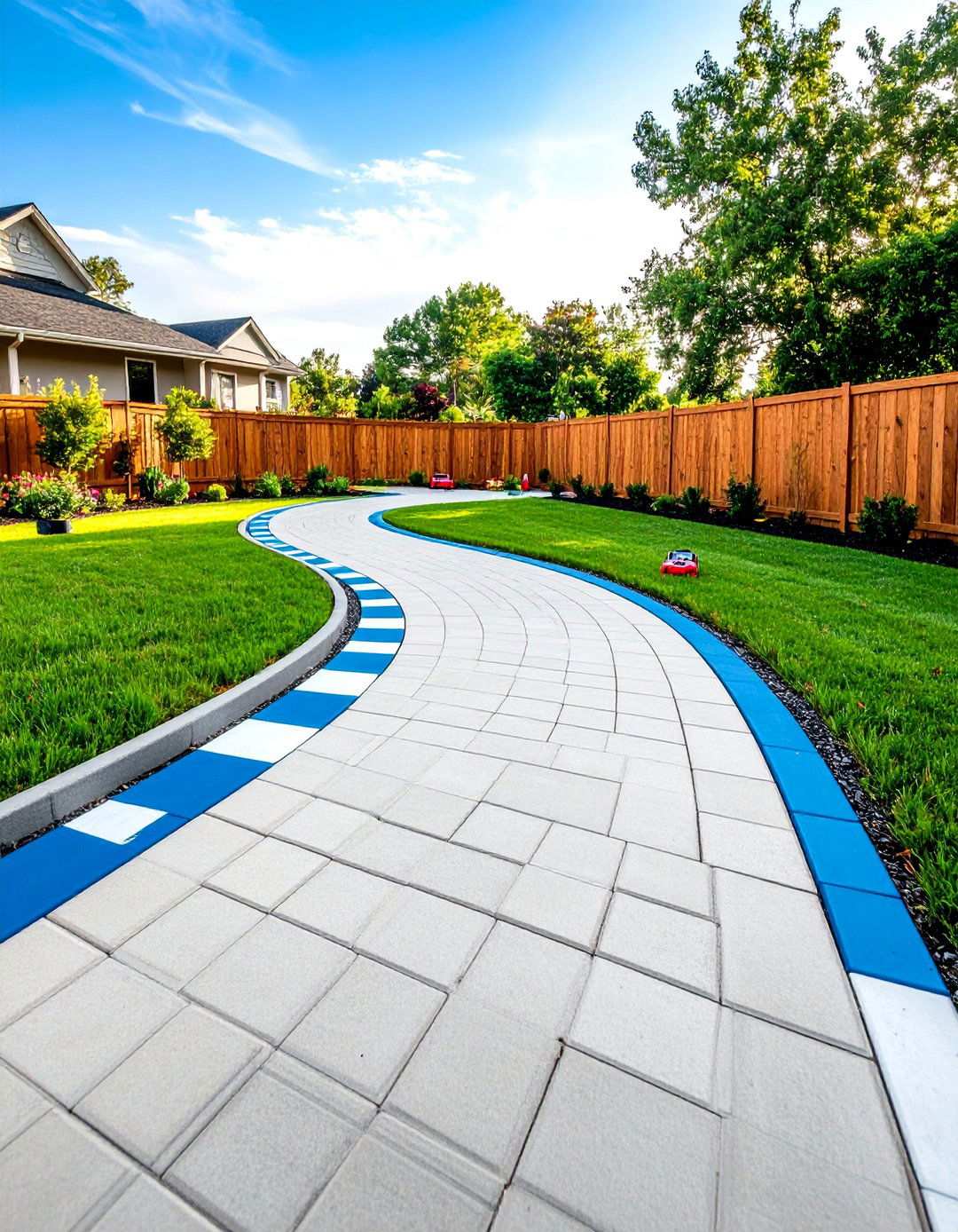 Backyard Garden Race Track for Vehicle Play - 20 Backyard Ideas for Kids