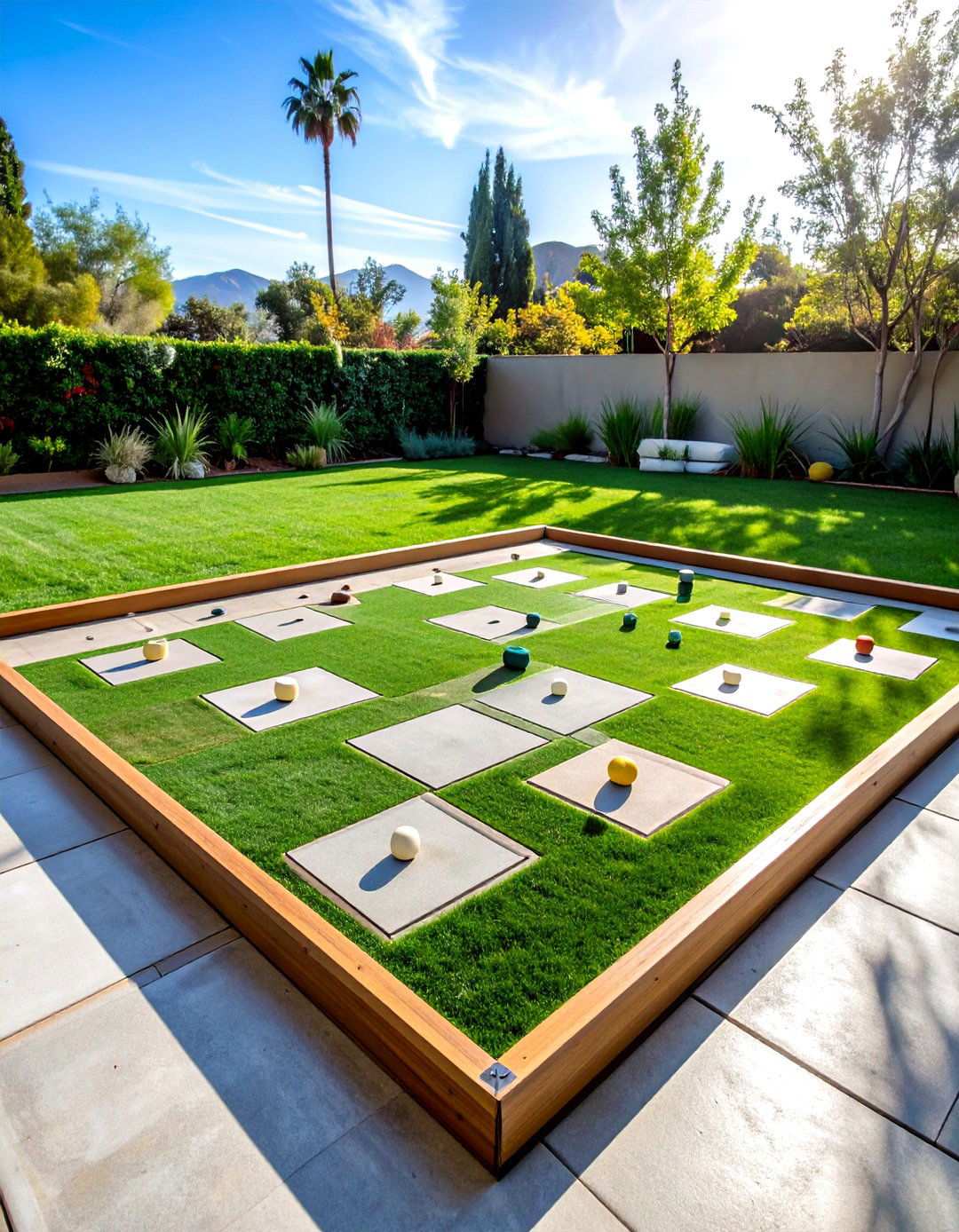 Backyard Turf Chess and Checkers Board - 20 Backyard Turf Ideas