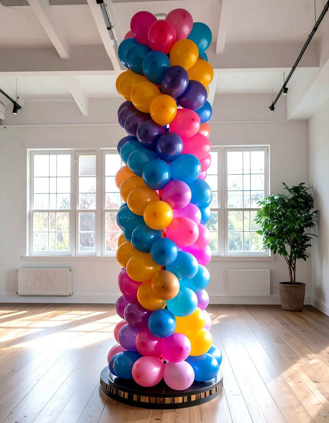 Balloon Column Centerpieces for Vertical Impact - 20 Balloon Centerpiece Ideas