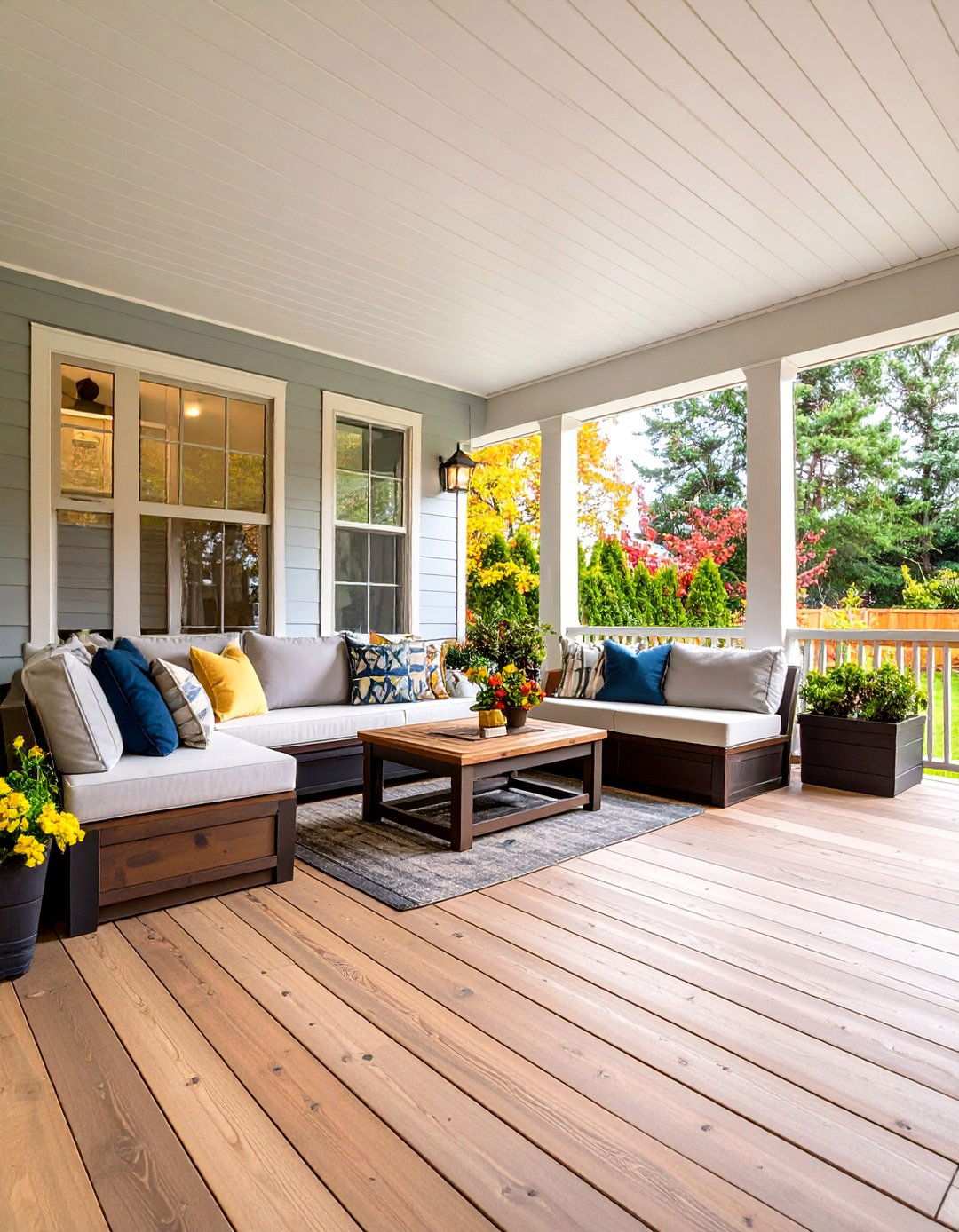Barndominium Front Porch with Built in Storage Solutions - 20 Barndominium Front Porch Ideas