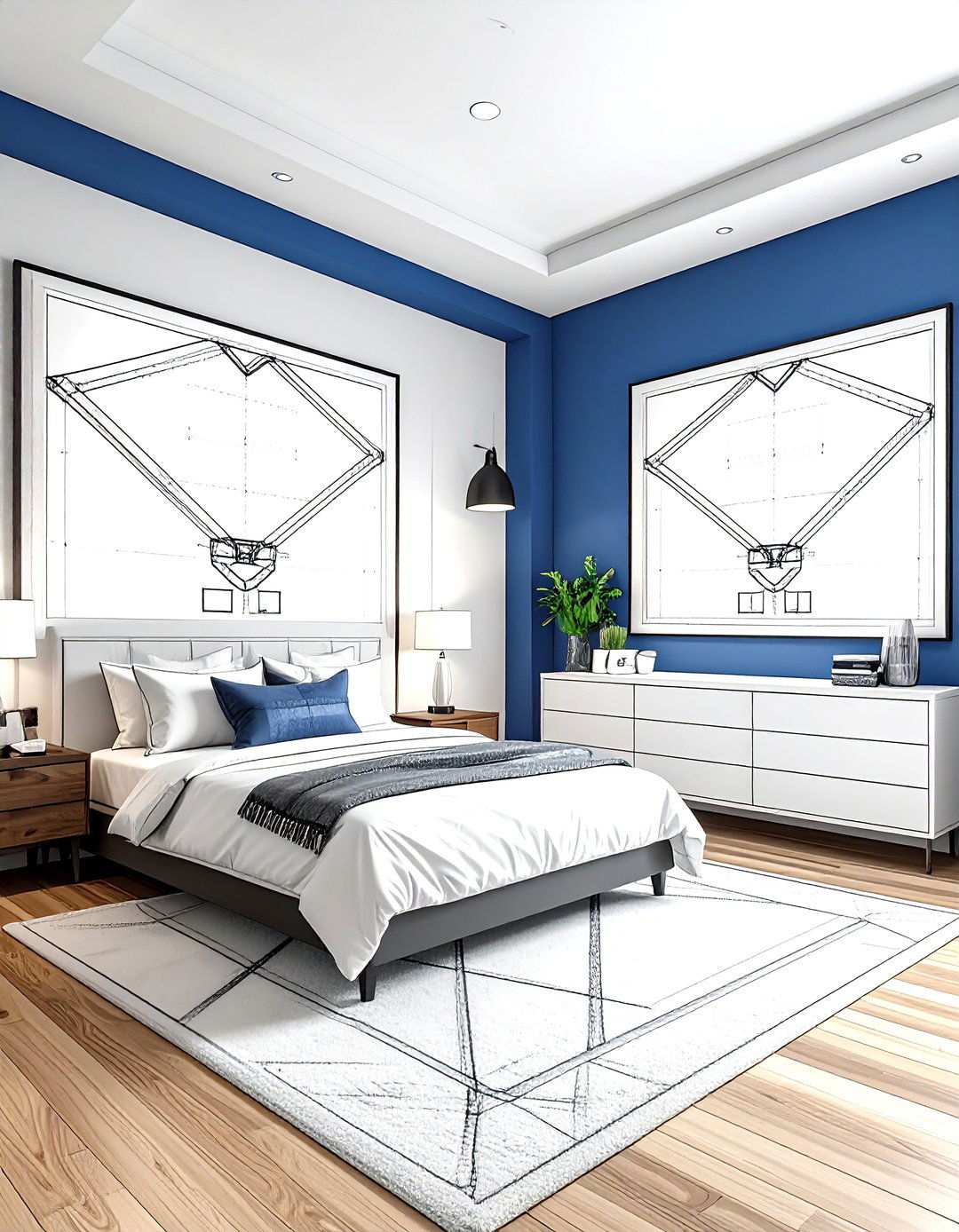 Baseball Field Blueprint Wall Art - 20 Baseball Room Decor Ideas