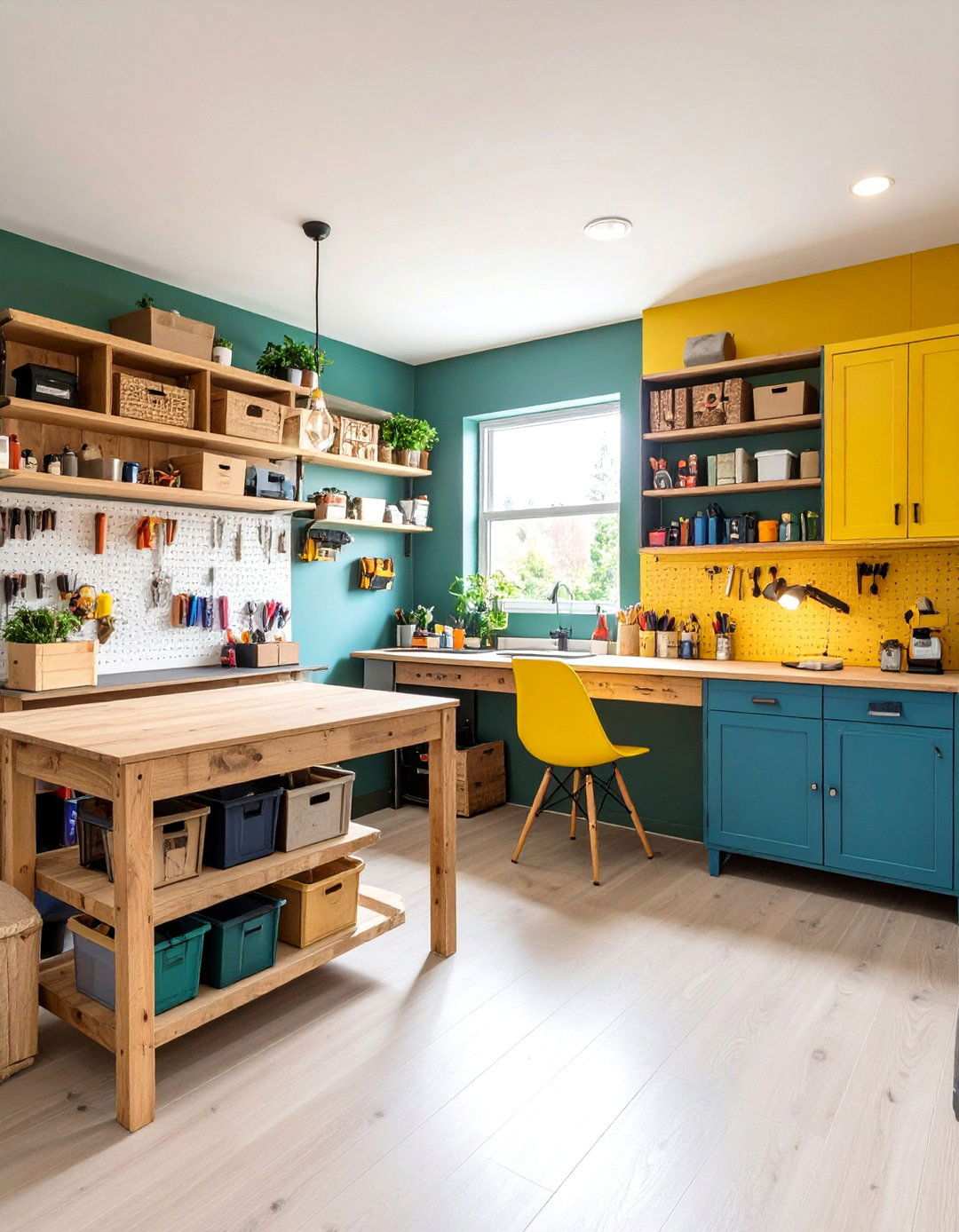 Basement Craft and Hobby Studio - 20 Basement Ideas