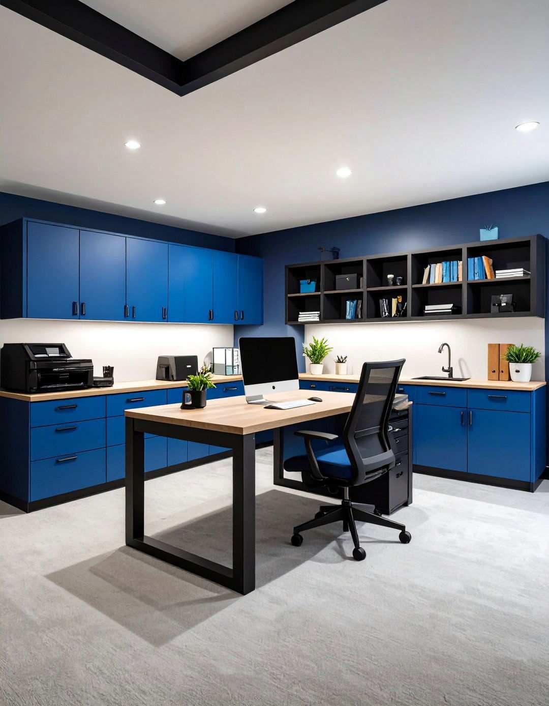Basement Office Built in Solutions - 20 basement office ideas