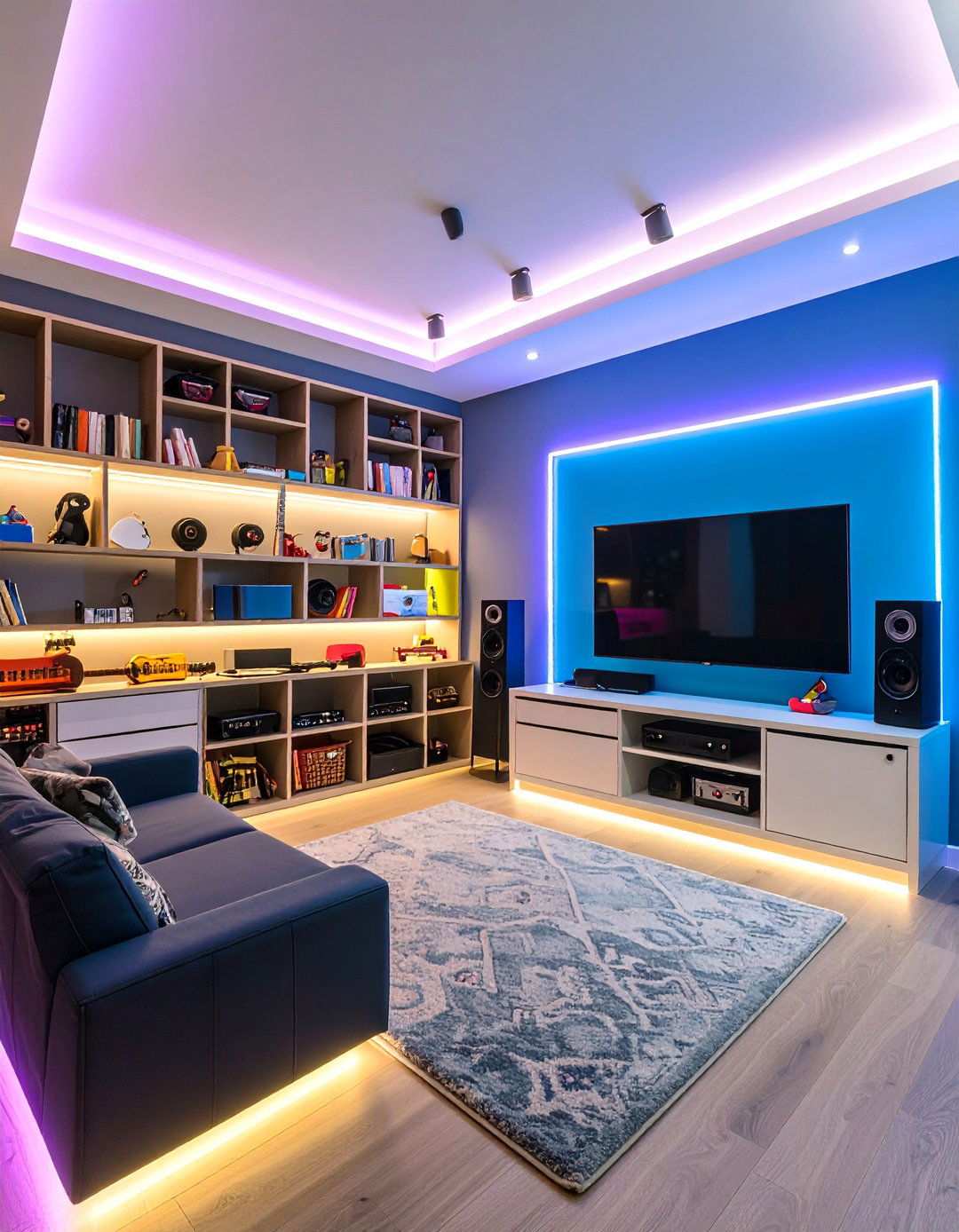Basement Playroom Media Entertainment Center - 20 Basement Playroom Ideas