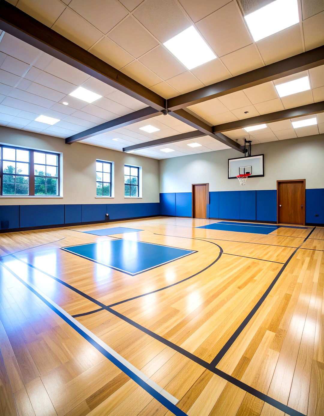 Basketball Room Decor with Court Inspired Flooring - 20 basketball room decor ideas