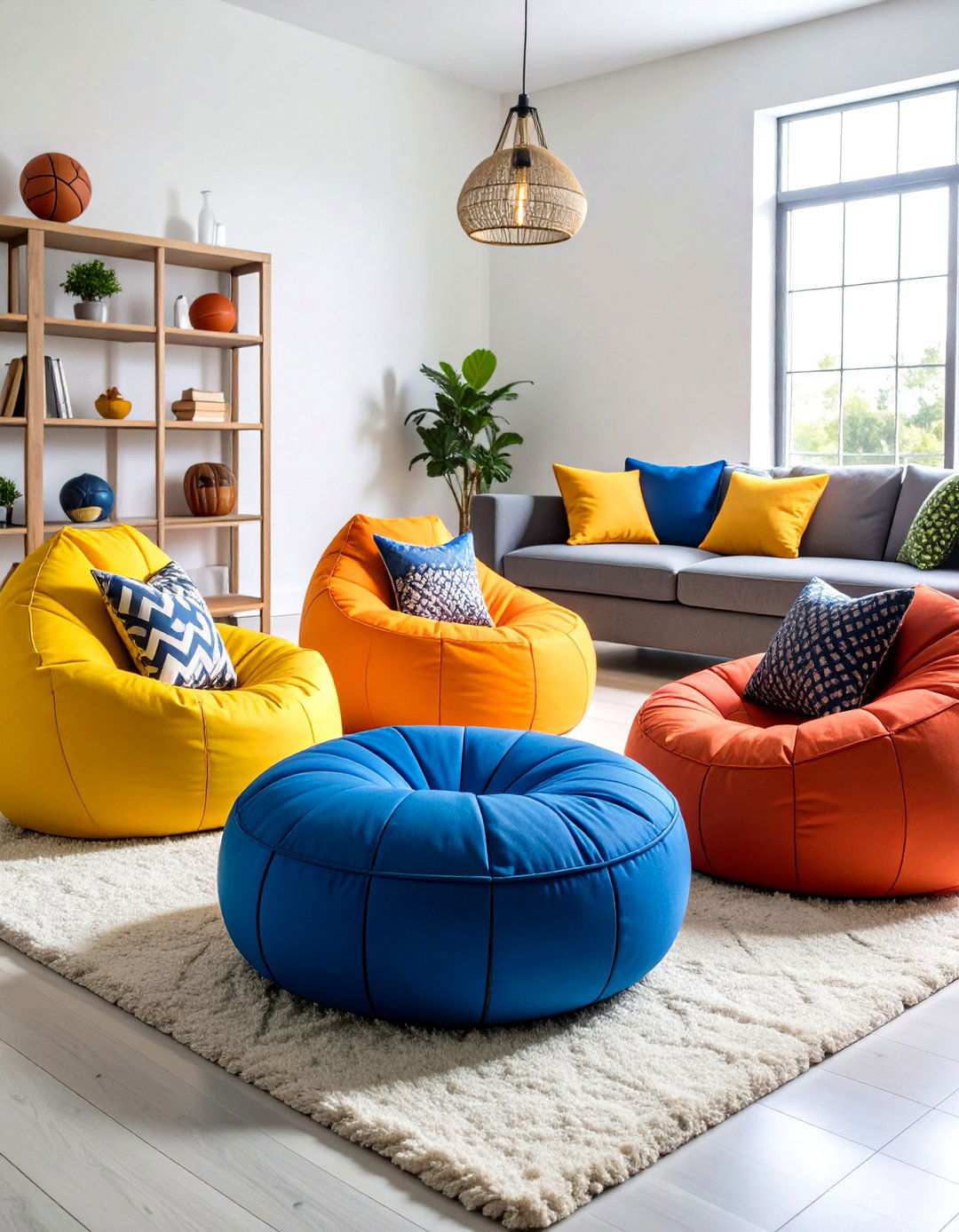 Basketball Room Decor with Sport Themed Seating - 20 basketball room decor ideas