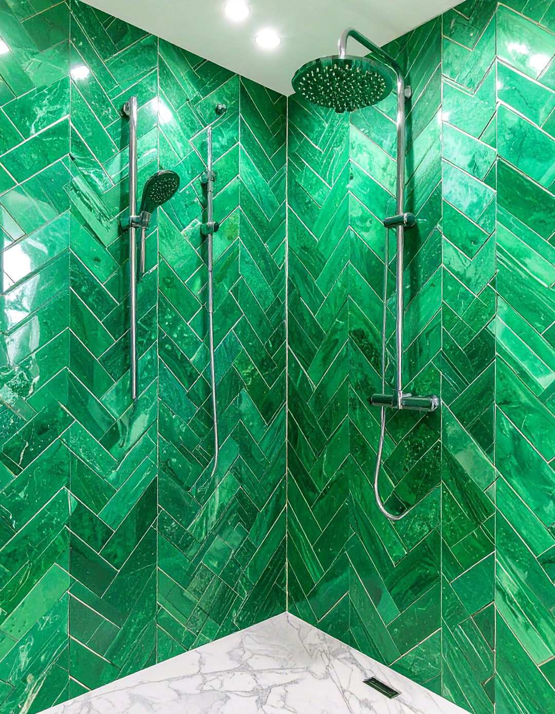 Bathroom Decor with a Bold Accent Wall Tile - 20 Bathroom Decor Ideas
