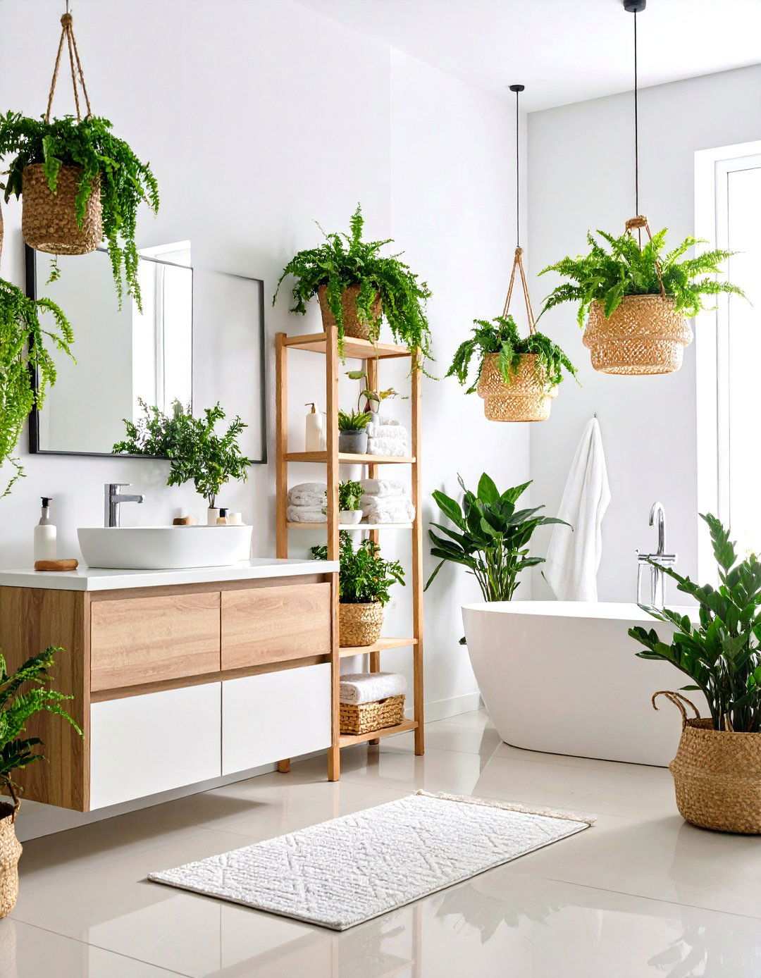 Bathroom Spa Style Plant Humidity Gardens for Decorating With Plants - 20 Ways Decorating With Plants