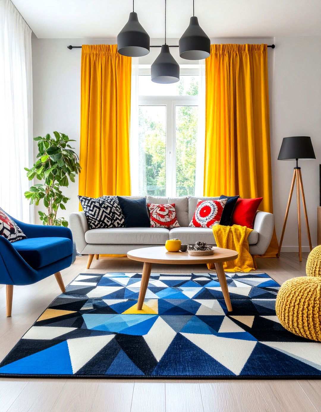 Bauhaus Geometric Pattern Textiles - 20 Bauhaus Interior Design Ideas