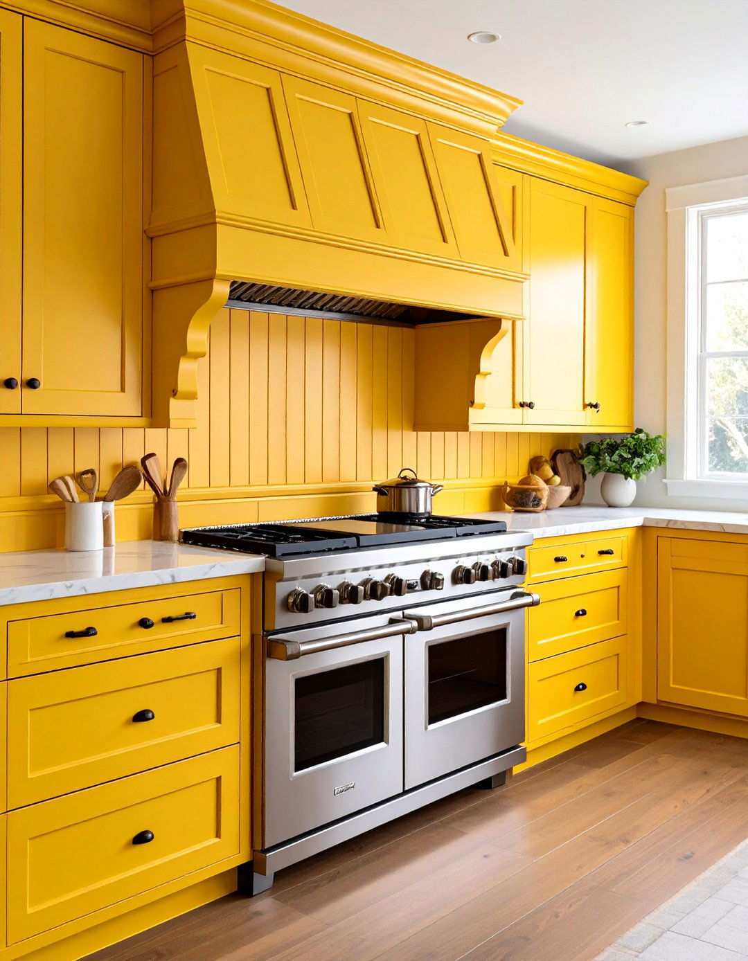 Beadboard Backsplash Behind the Range - 20 Beadboard Wall Ideas