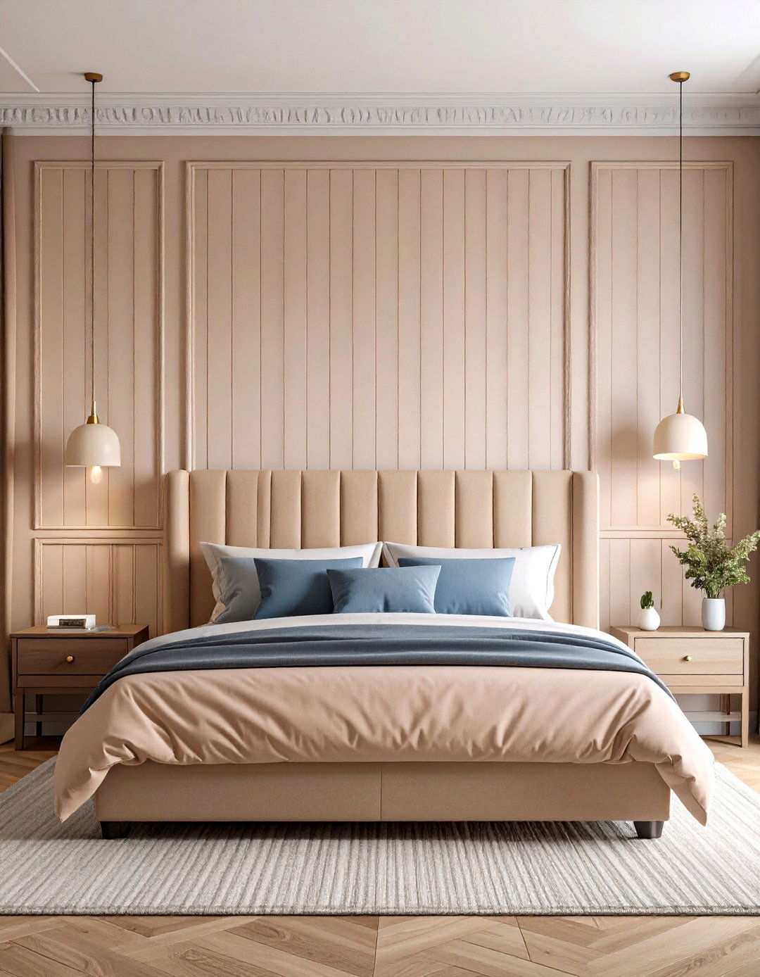Beadboard Headboard Wall in the Bedroom - 20 Beadboard Wall Ideas