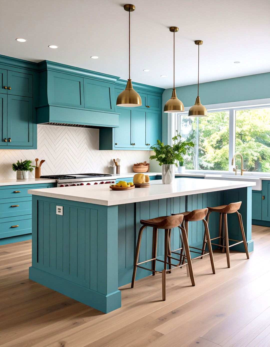 Beadboard Wrapped Kitchen Island Accent - 20 Beadboard Wall Ideas