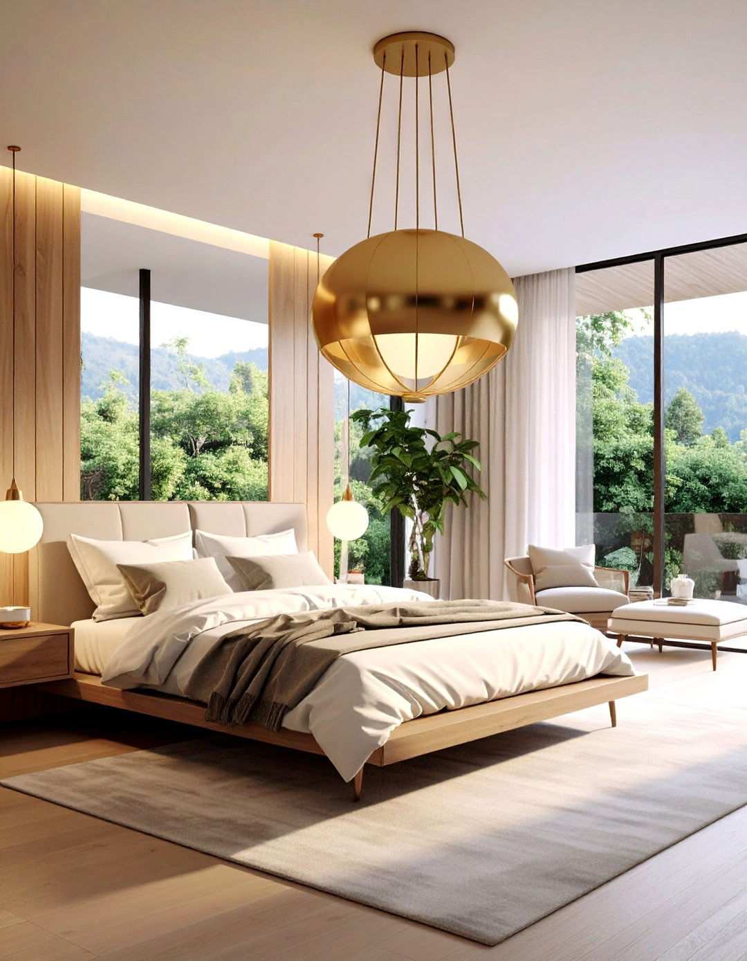 Bedroom Lighting Statement Pendant to Anchor the Space - 20 Bedroom Lighting Ideas