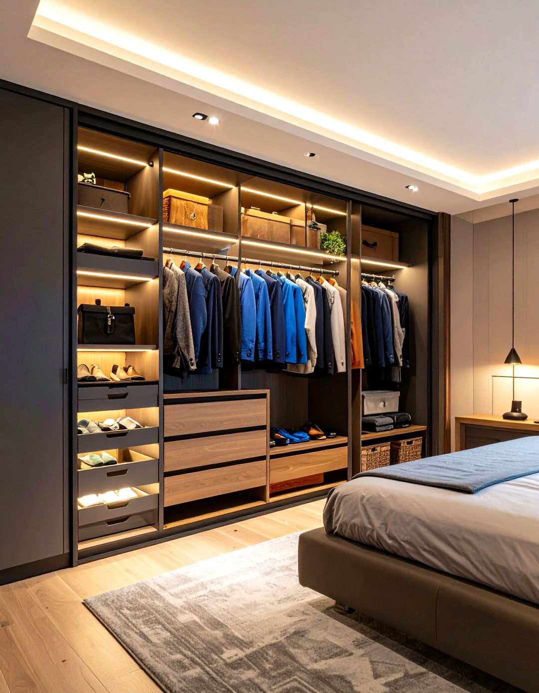 Bedroom Storage Sliding Door Rail Rack - 20 Bedroom Storage Ideas