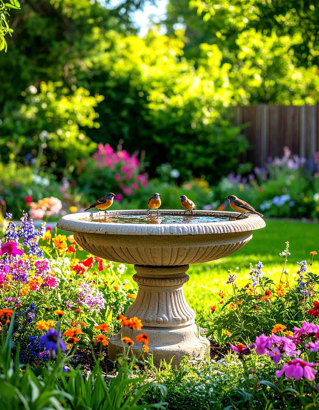 Bird Baths and Wildlife Features for Backyard Ecosystems - 20 Backyard Decor Ideas