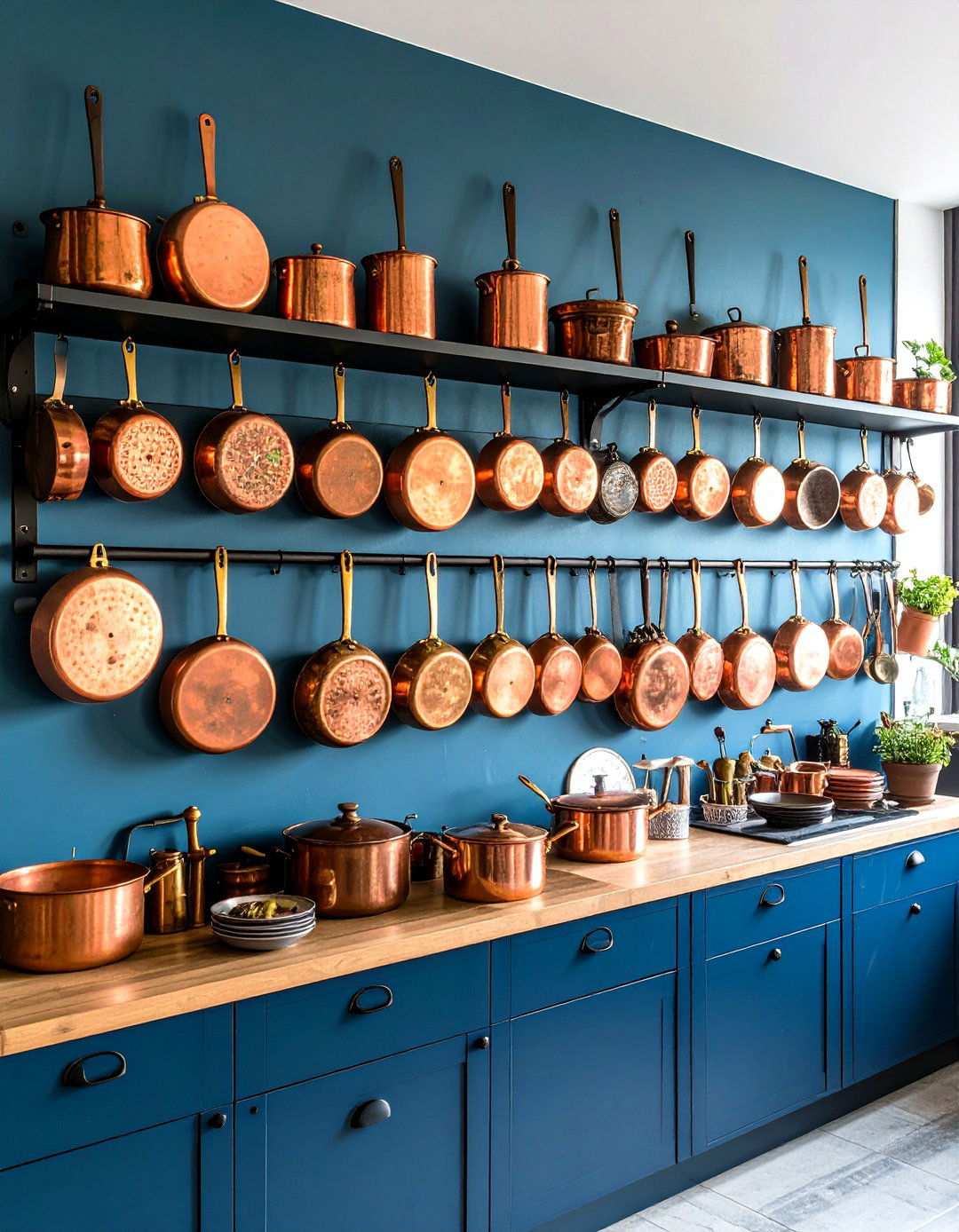 Black and Copper Kitchen Vintage Accent Integration - 20 black and copper kitchen ideas