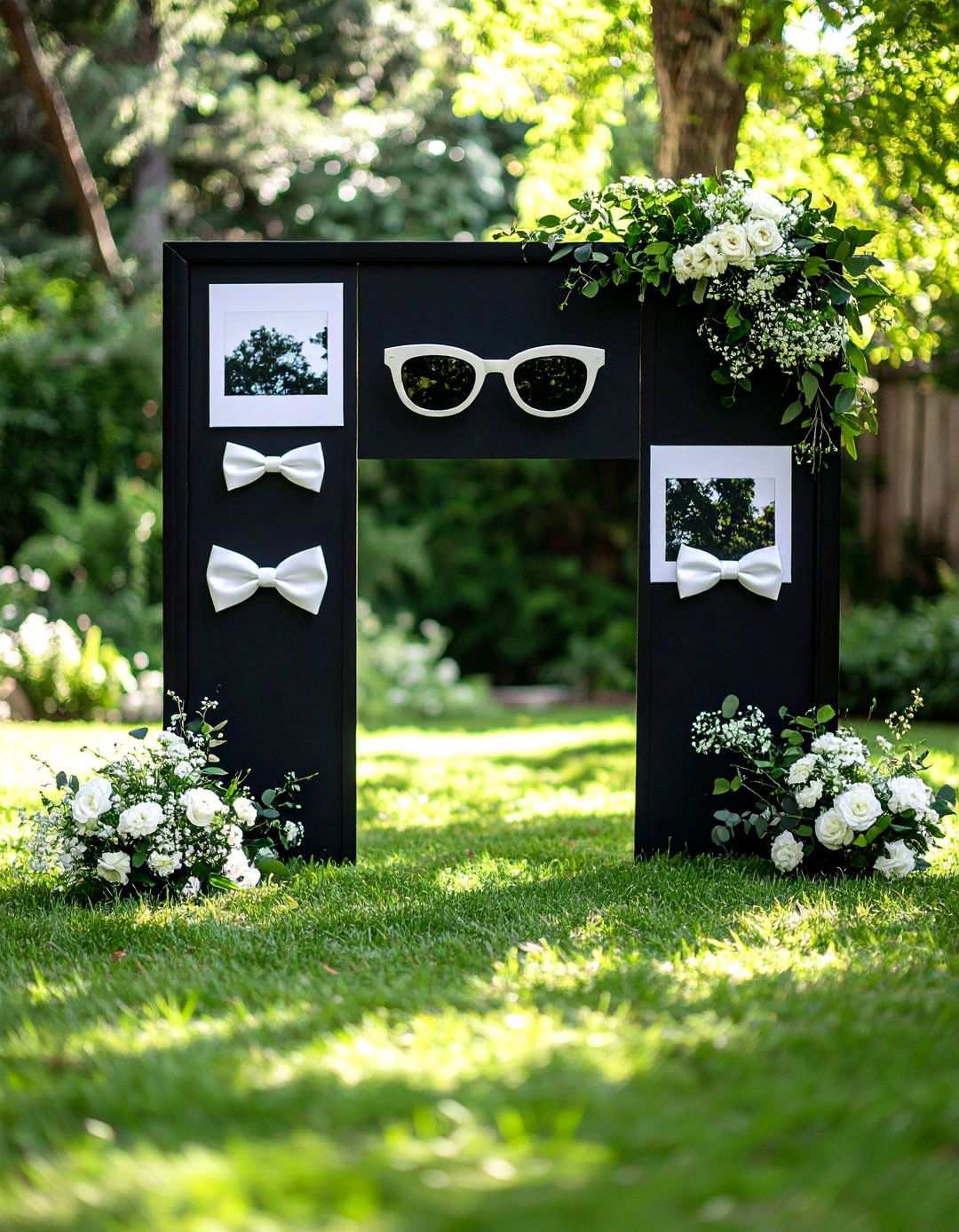 Black and White Wedding Photo Booth for Glam Shots - 20 Black and White Wedding Ideas