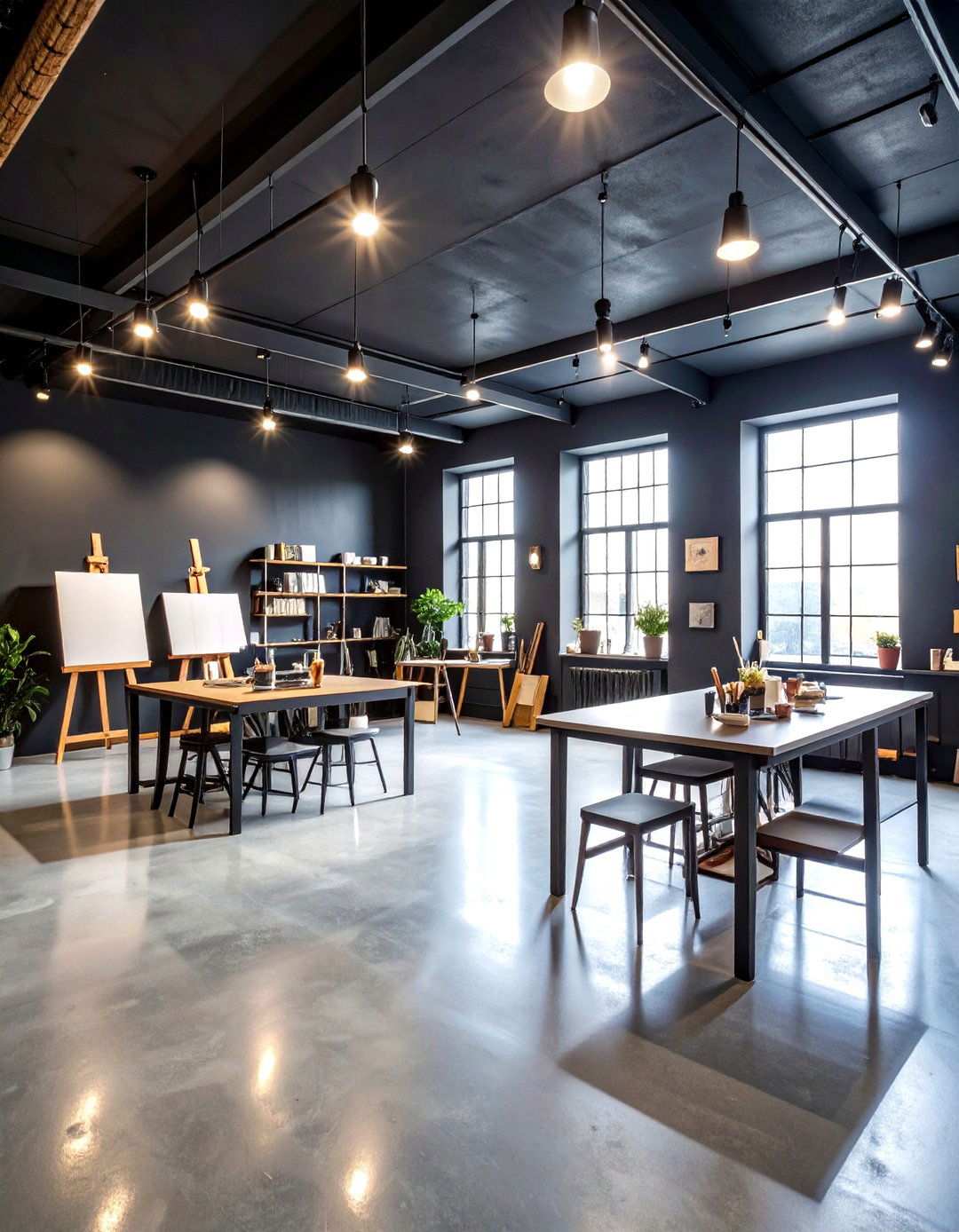 Black Basement Artist Studio Creative Space - 20 black basement ideas