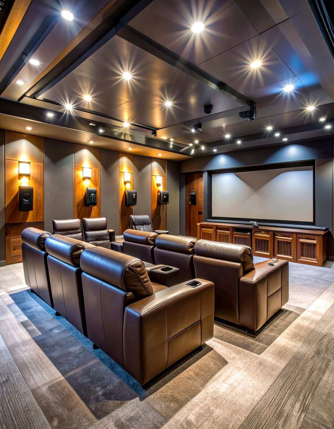 Black Basement Home Theater Cinema - 20 black basement ideas