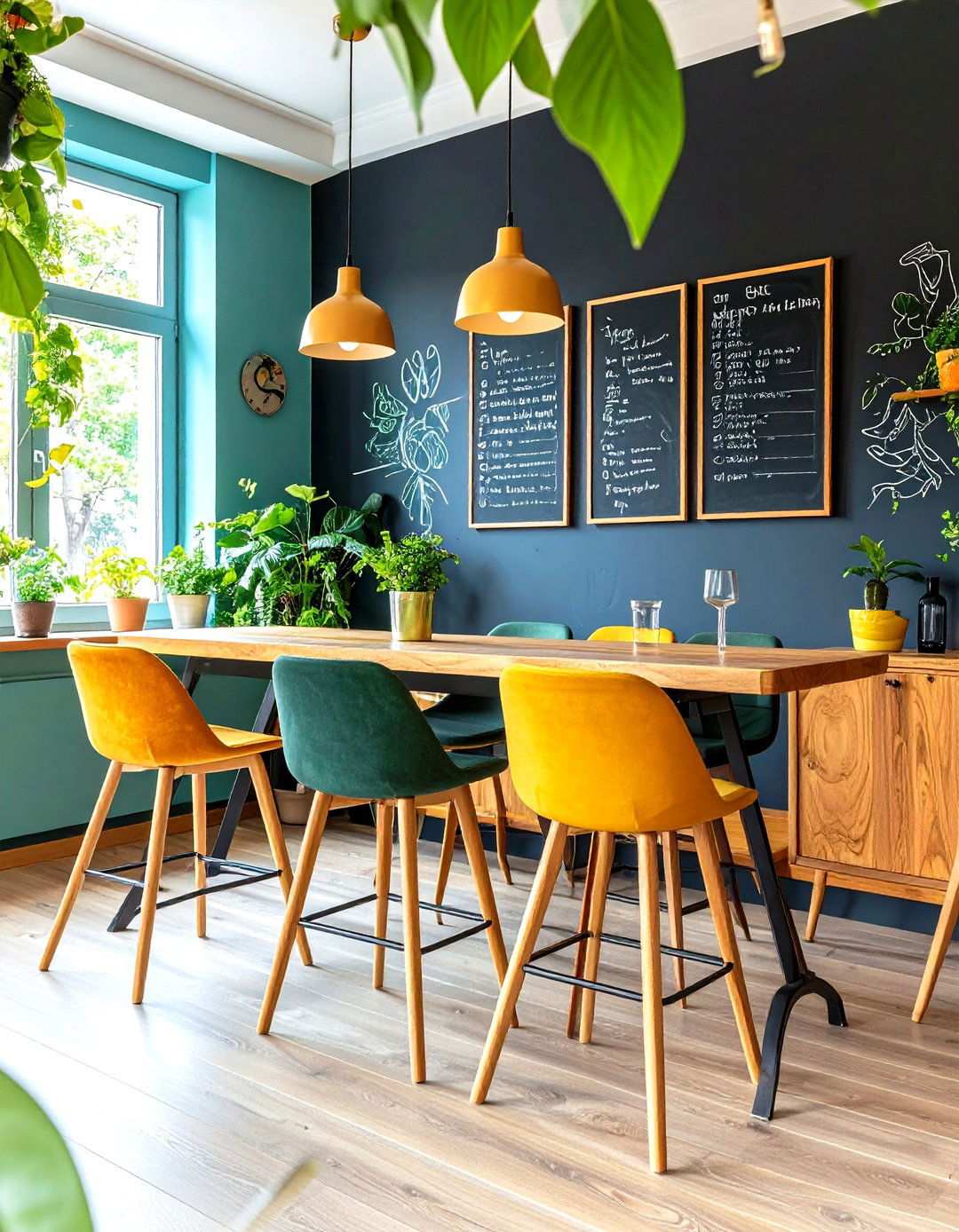 Black Chalkboard Paint Black Accent Wall Dining Room - 20 Black Accent Wall Dining Room Ideas