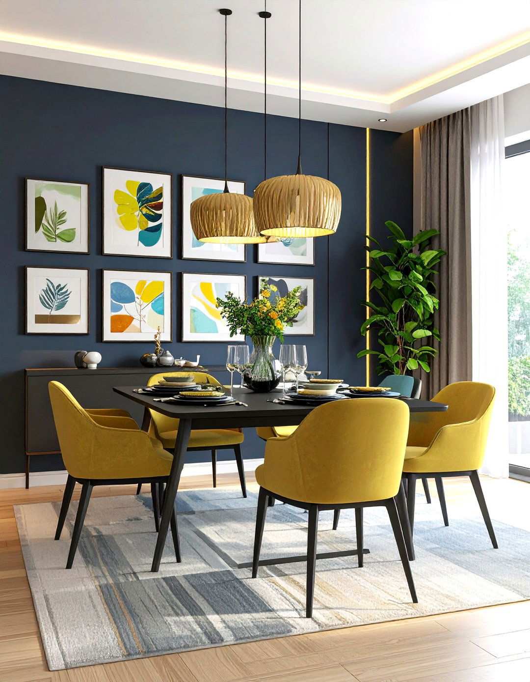 Black Gallery Wall Black Accent Wall Dining Room - 20 Black Accent Wall Dining Room Ideas