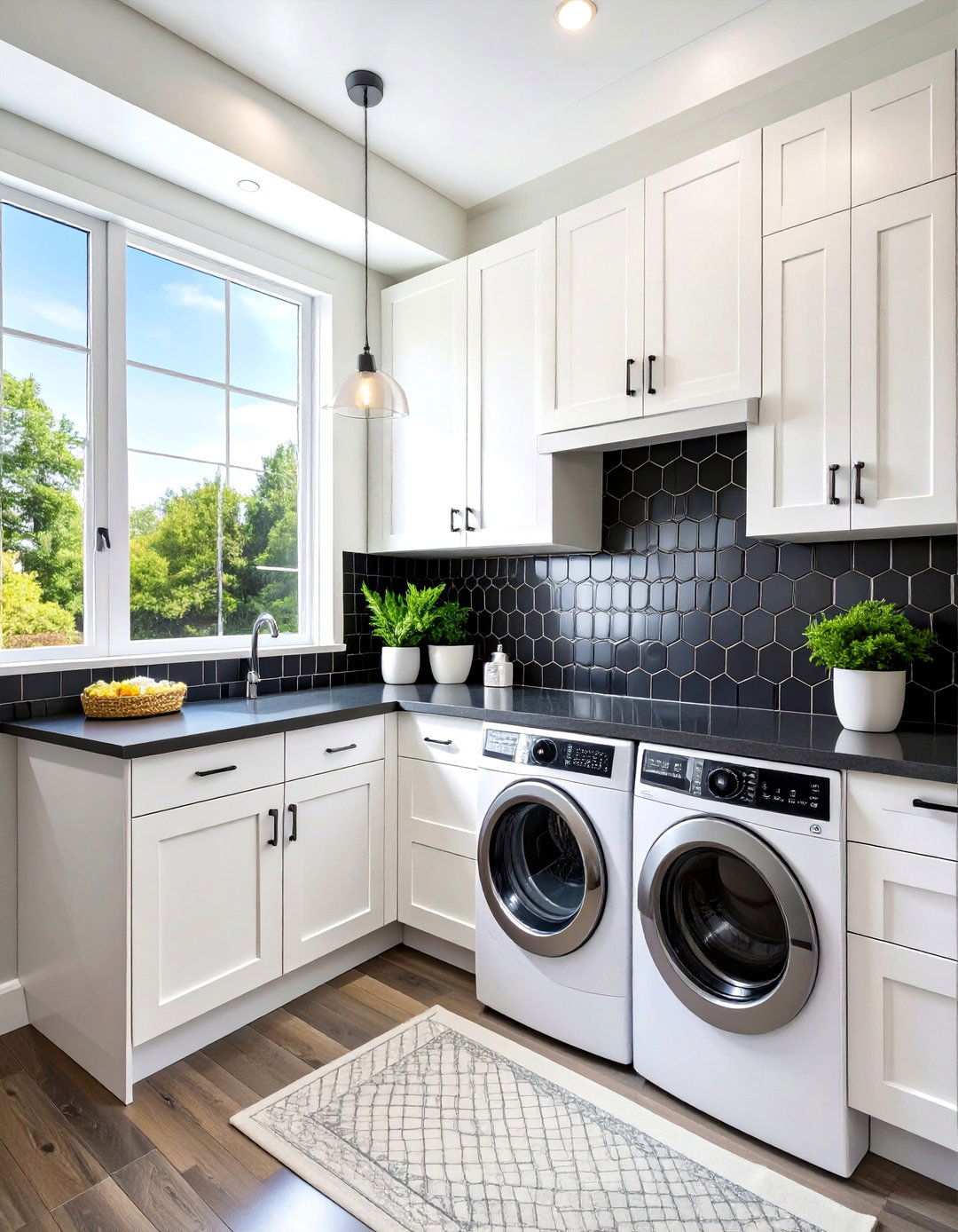 Black Laundry Room Backsplash Designs - 20 black laundry room ideas