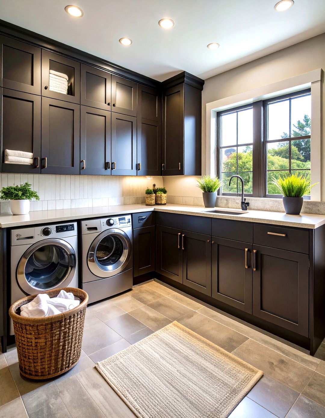 Black Laundry Room Built in Features - 20 black laundry room ideas