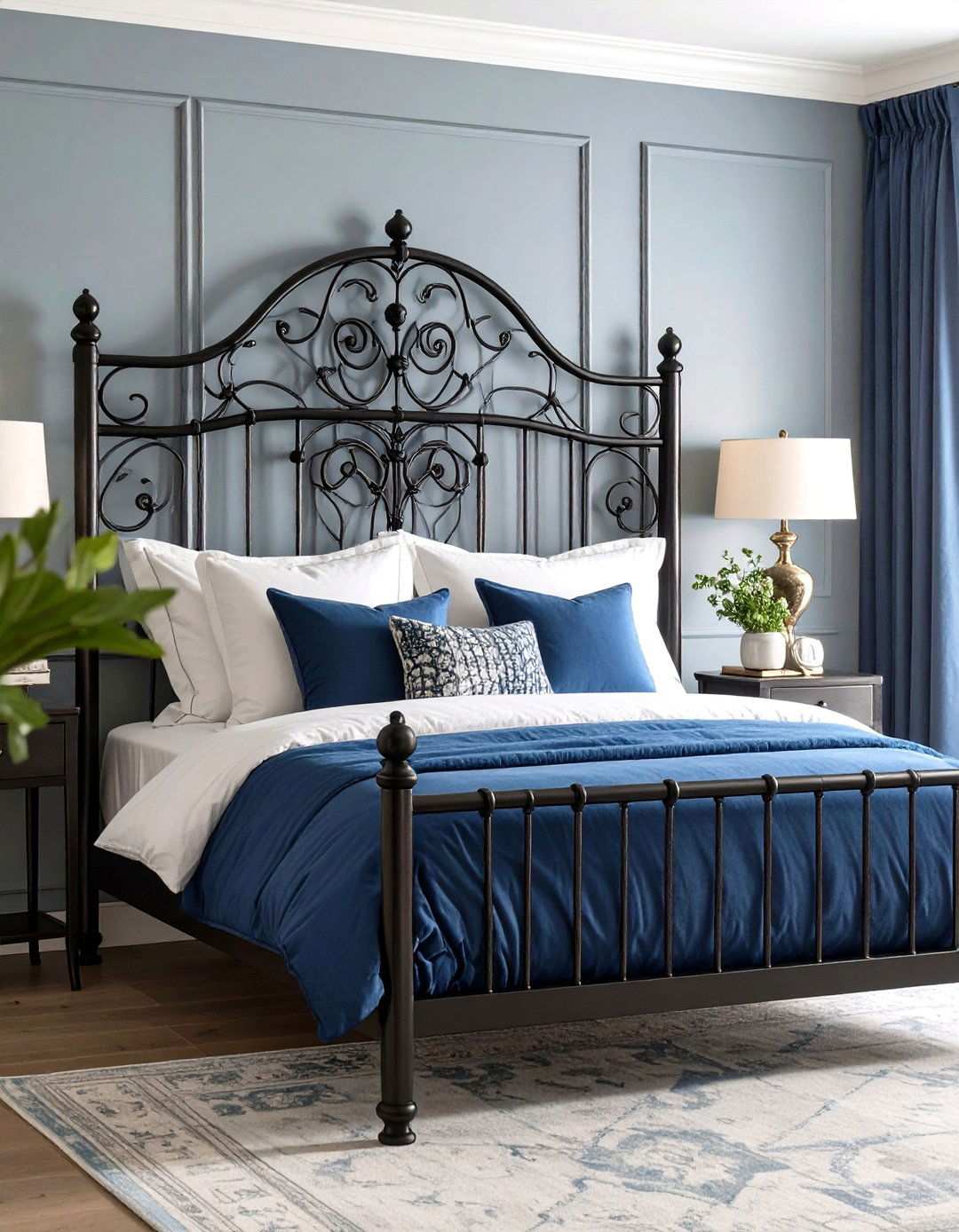 Black Metal Headboard Industrial Charm - 20 Black Headboard Bedroom Ideas