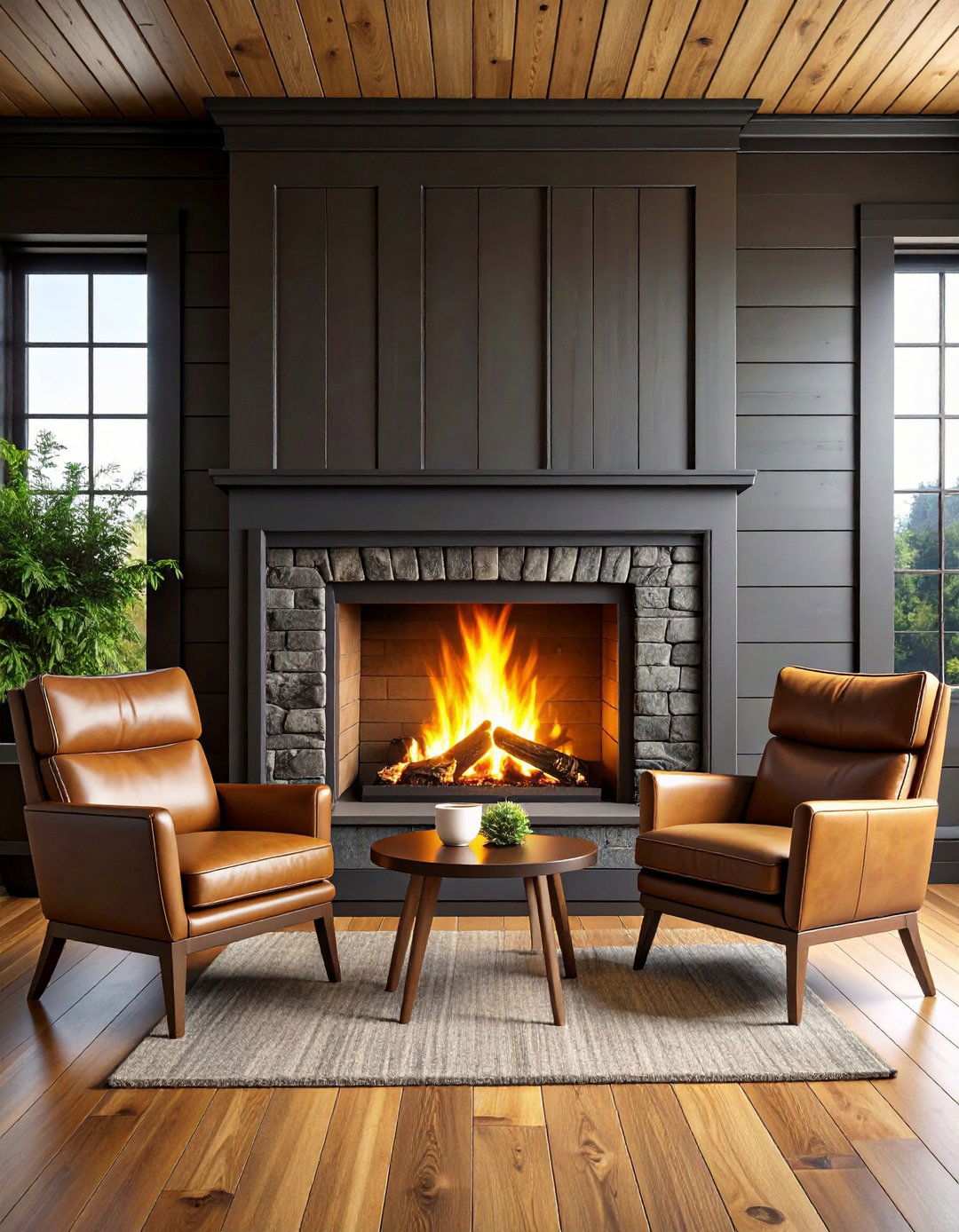 Black Shiplap Fireplace Statement - 20 Black Shiplap Wall Ideas