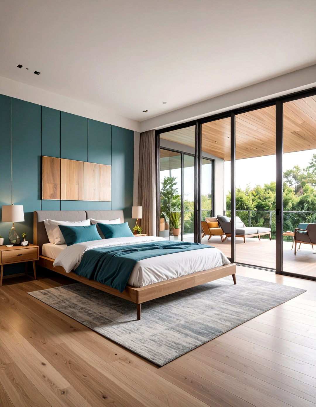 Blend Interior and Exterior via Sliding Glass Walls - 20 Bedroom Window Ideas