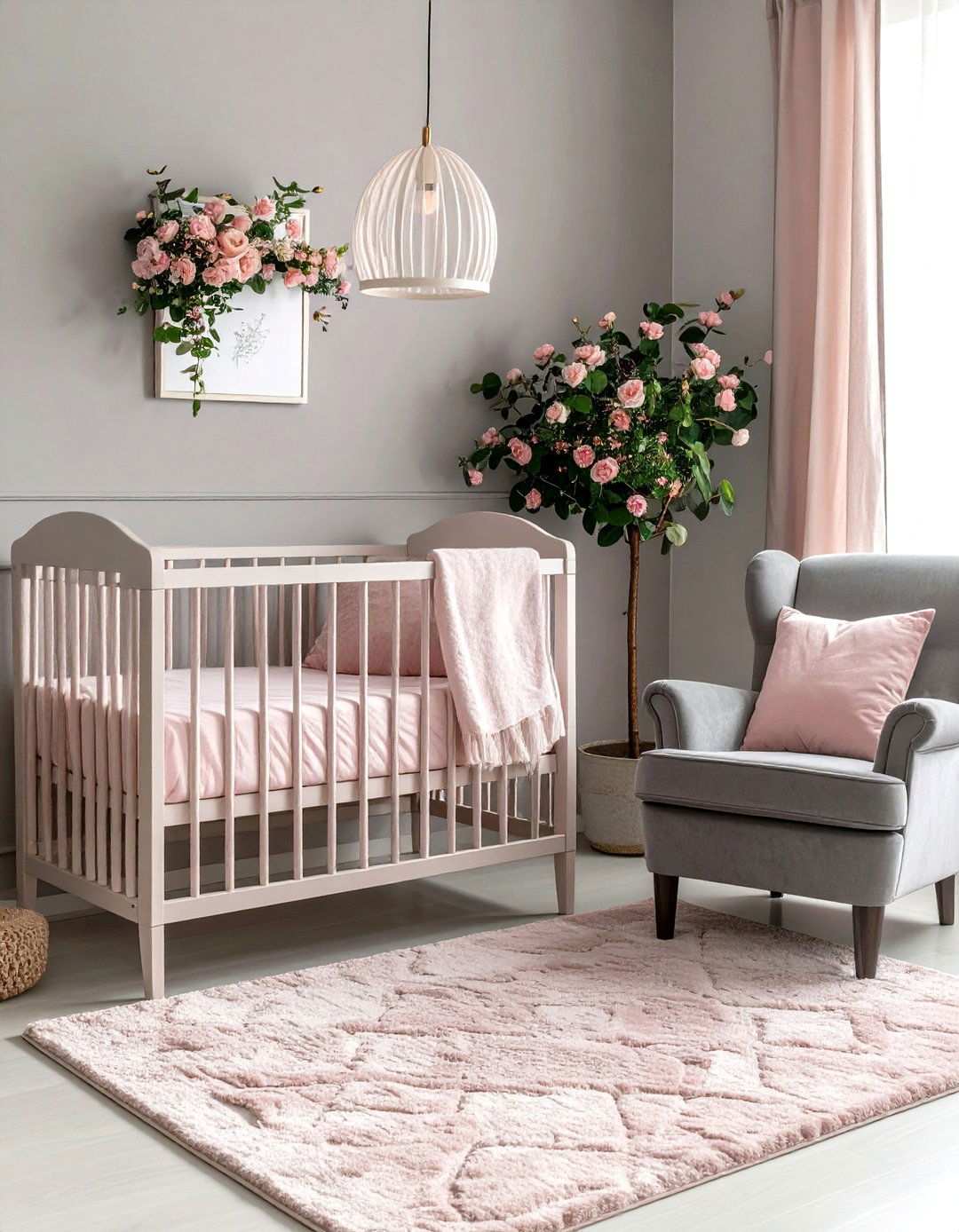 Blush Pink and Gray Baby Room Sophistication - 20 Baby Room Ideas