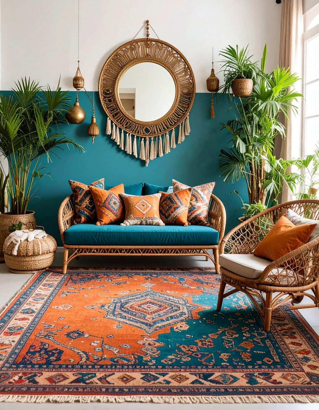 Boho Chic Color Layer - 20 Aesthetic Room Ideas