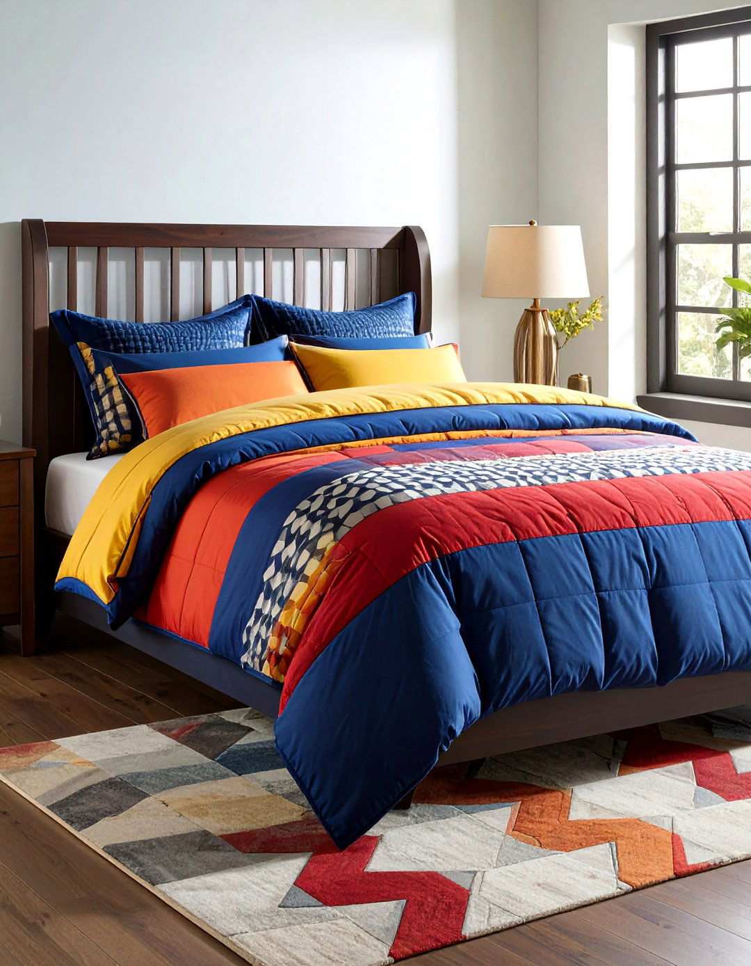 Bold Geometric Bedding Set - 20 90s Bedroom Decor Ideas