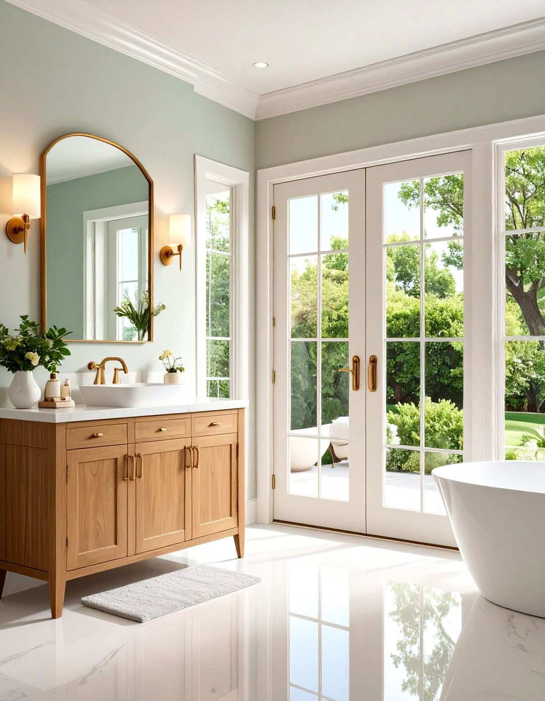 Boldly Painted Bathroom Door Accent - 20 Bathroom Door Ideas