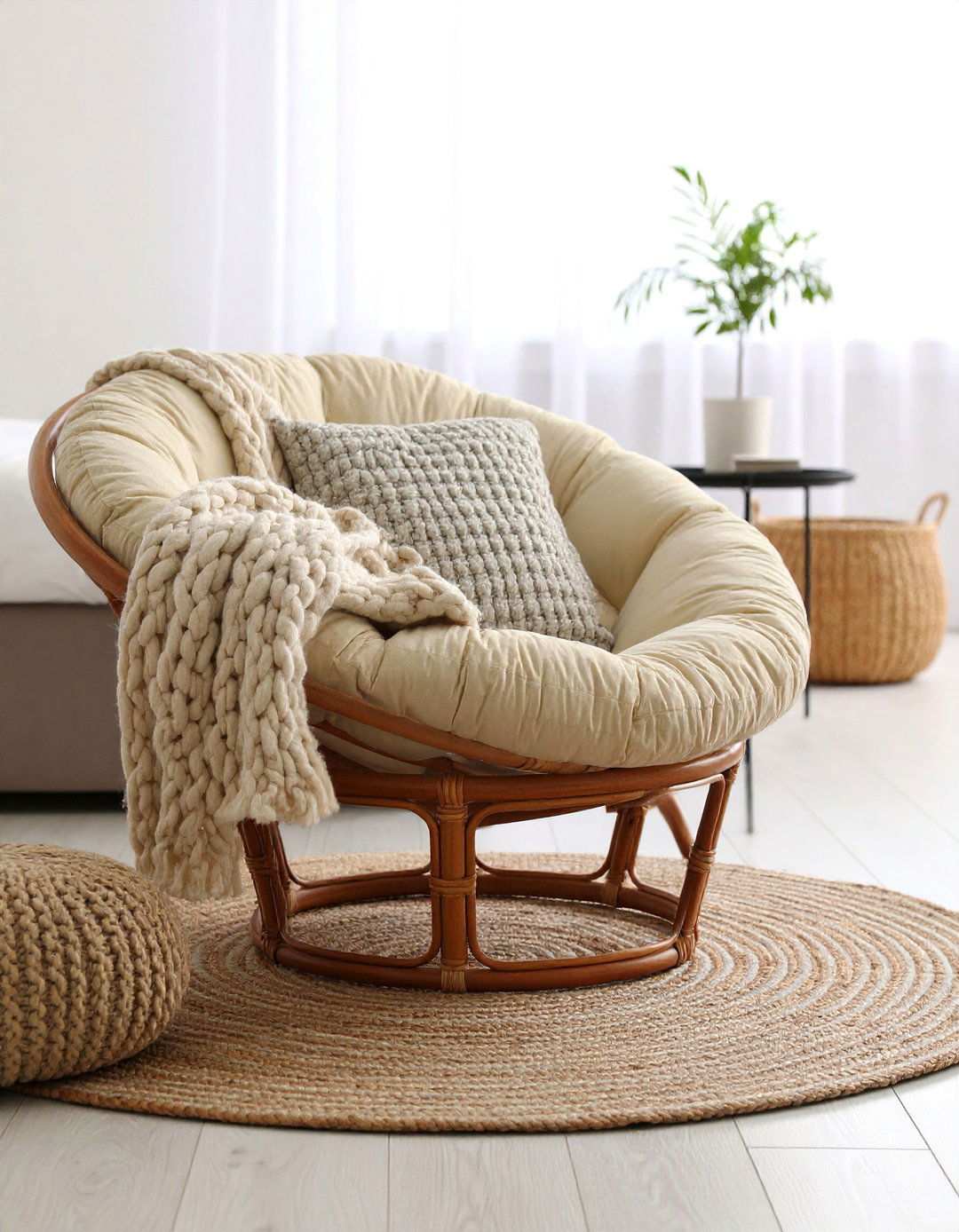 Boucle Barrel Bedroom Chair for Tactile Warmth - 20 Bedroom Chair Ideas