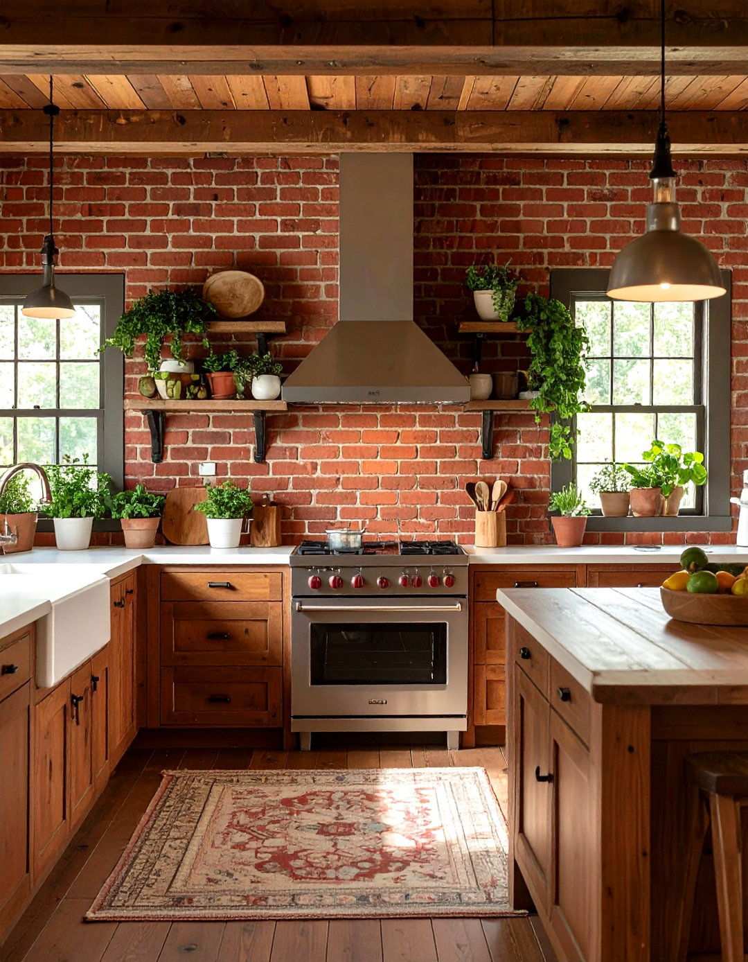 Brick Pattern Backsplash for Rustic Charm - 20 Backsplash Ideas for White Cabinets and Granite Countertops