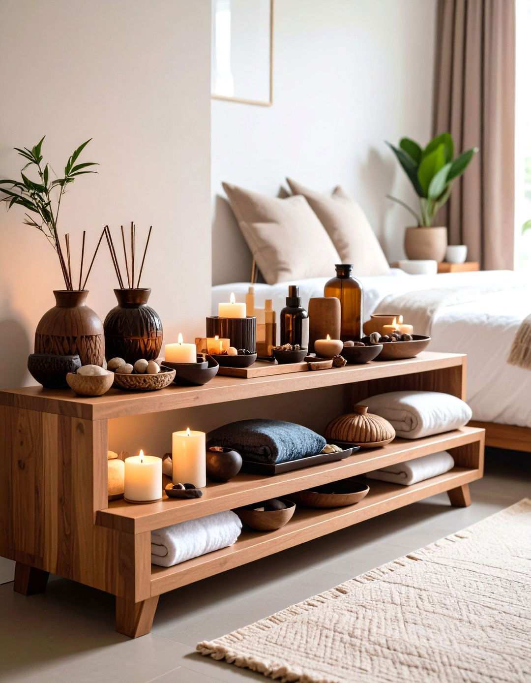 Buddhist Meditation Altar Space - 20 Asian Bedroom Ideas