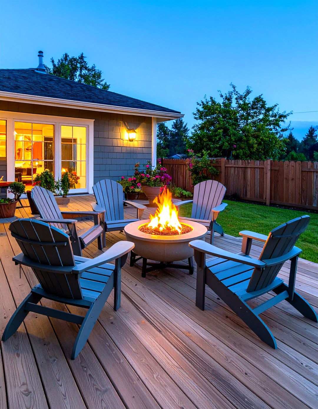 Budget Fire Pit Integration - 20 Backyard Deck Ideas on a Budget