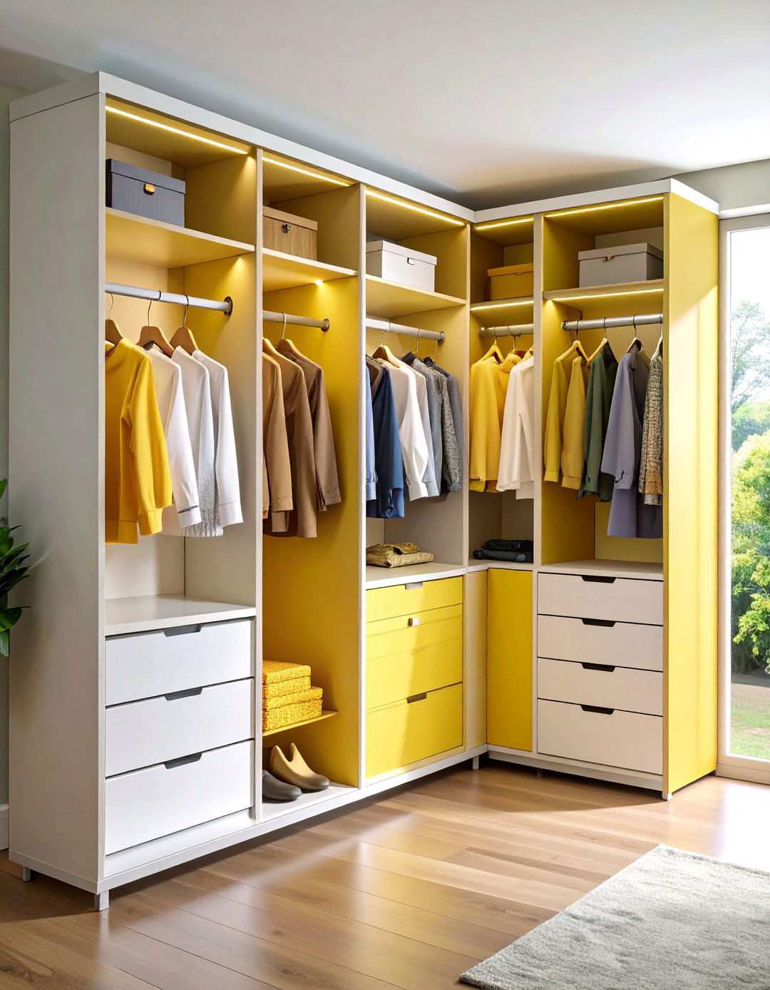 Built In Corner Wardrobe Storage - 20 Bedroom Corner Ideas