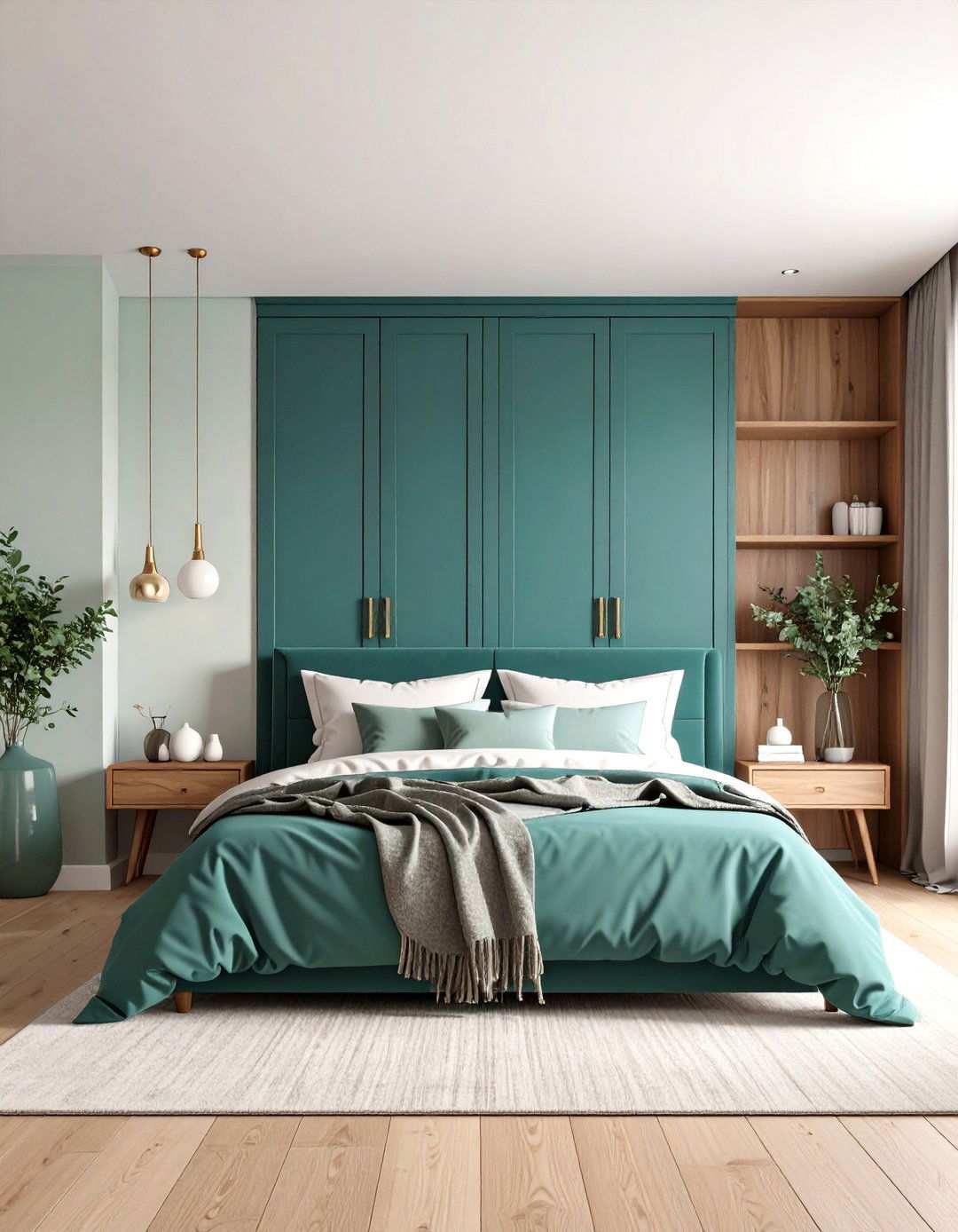 Burnt Orange and Cloud Gray Bedroom Painting Boldness - 20 Bedroom Painting Ideas With Two Colors