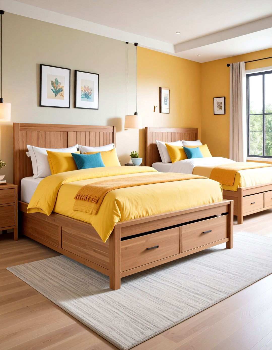 Captains Bed with Additional Sleeping Solutions - 20 2 Beds in One Small Room Ideas