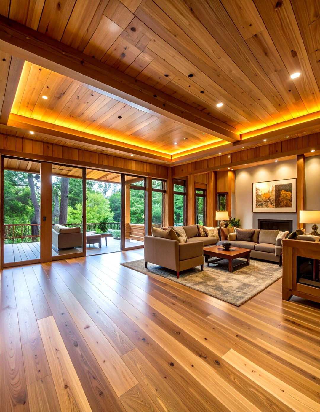 Carry Timber Inside From Your Black Exterior - 20 Black House With Wood Accents