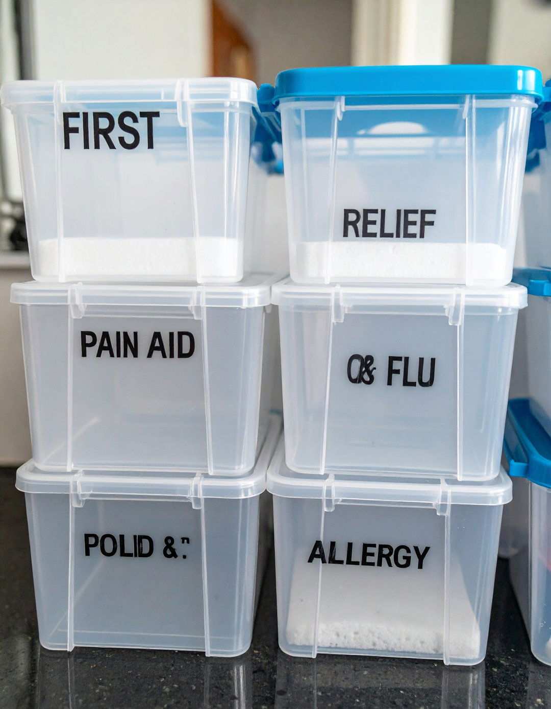 Category Baskets Simplify Medicine Storage - 20 Bathroom Cabinet Organization Ideas