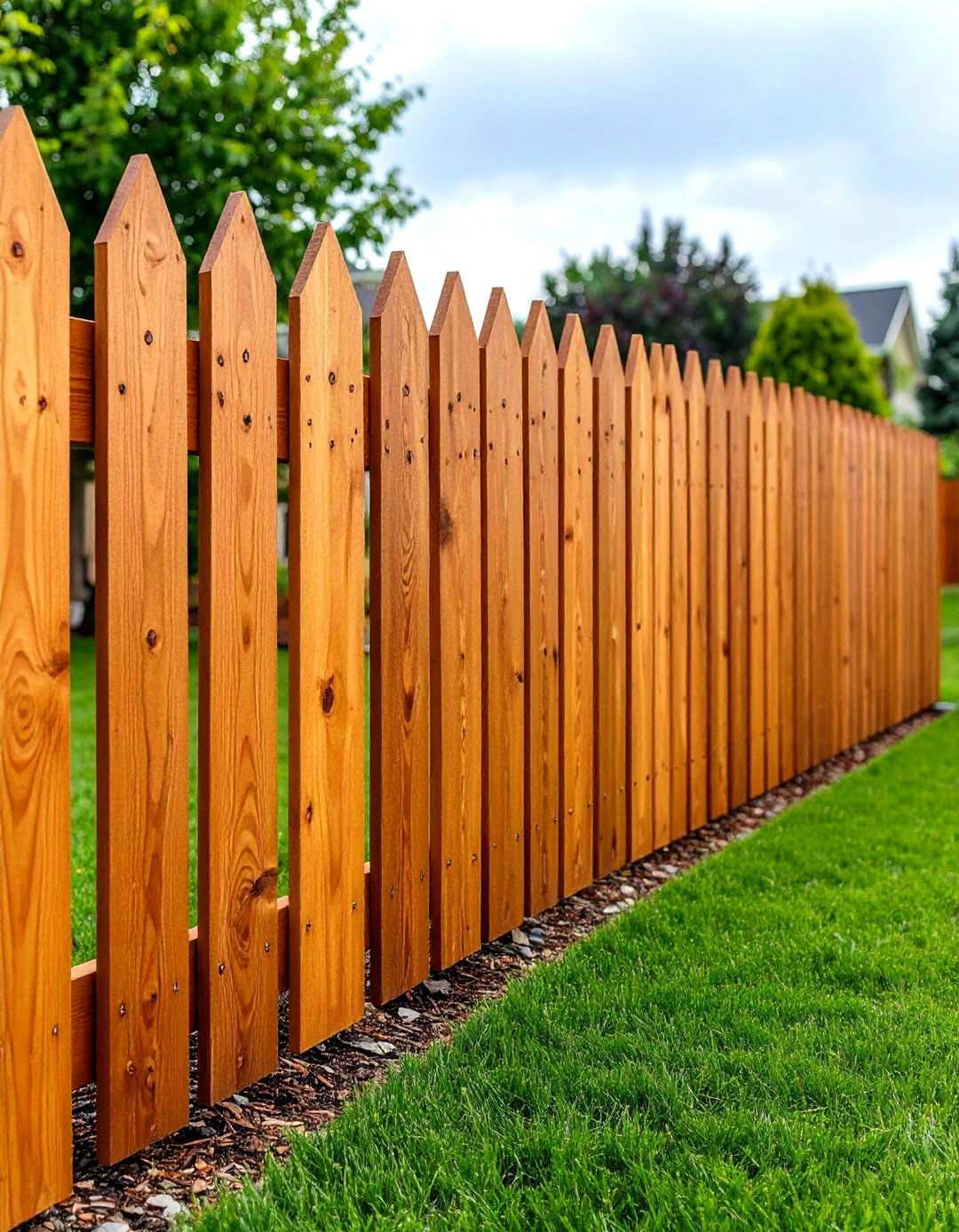 Cedar Dog Ear Backyard Fence - 20 Backyard Fence Ideas