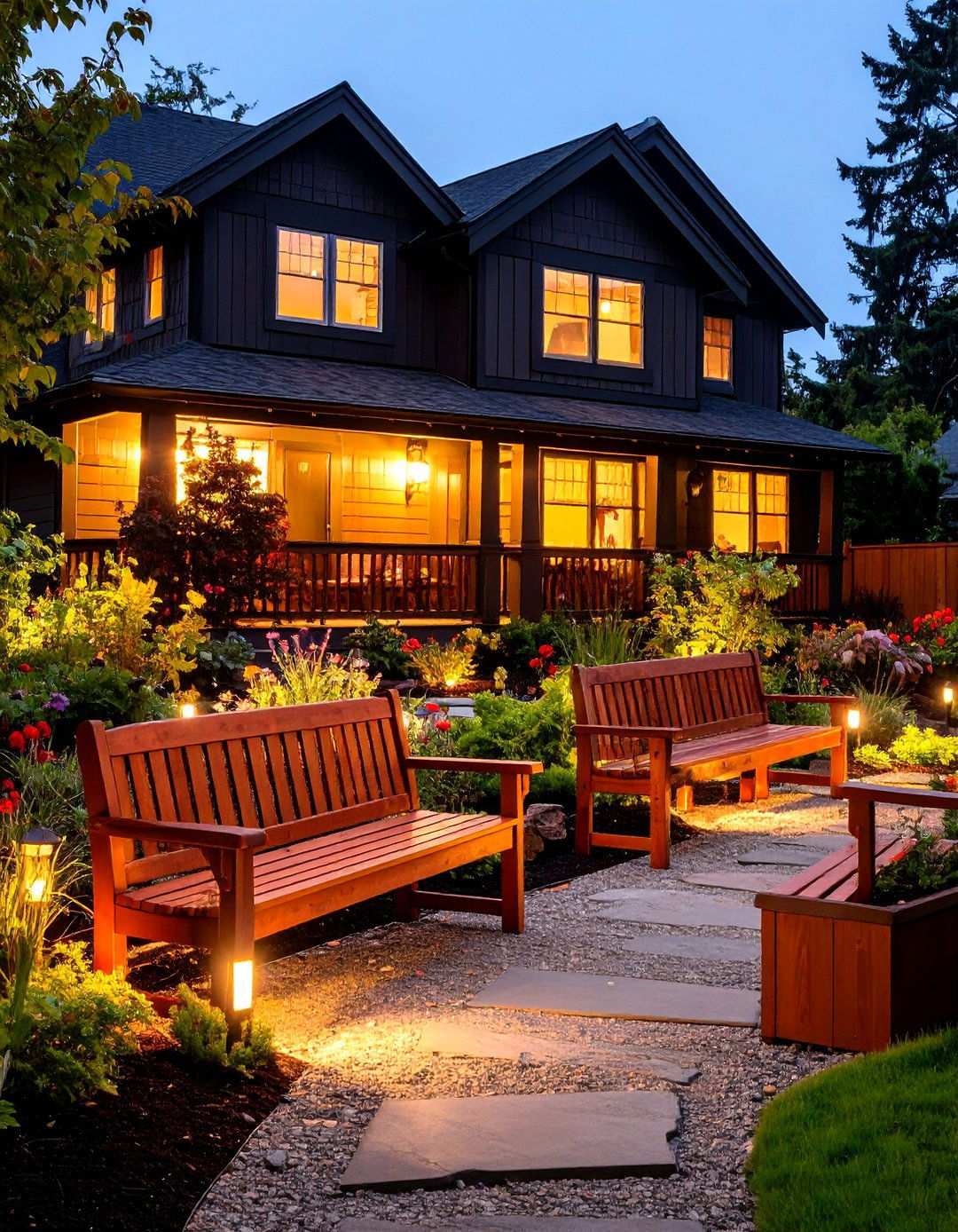 Cedar Landscape Elements Tie the Home to Its Site - 20 Black House With Cedar Accents