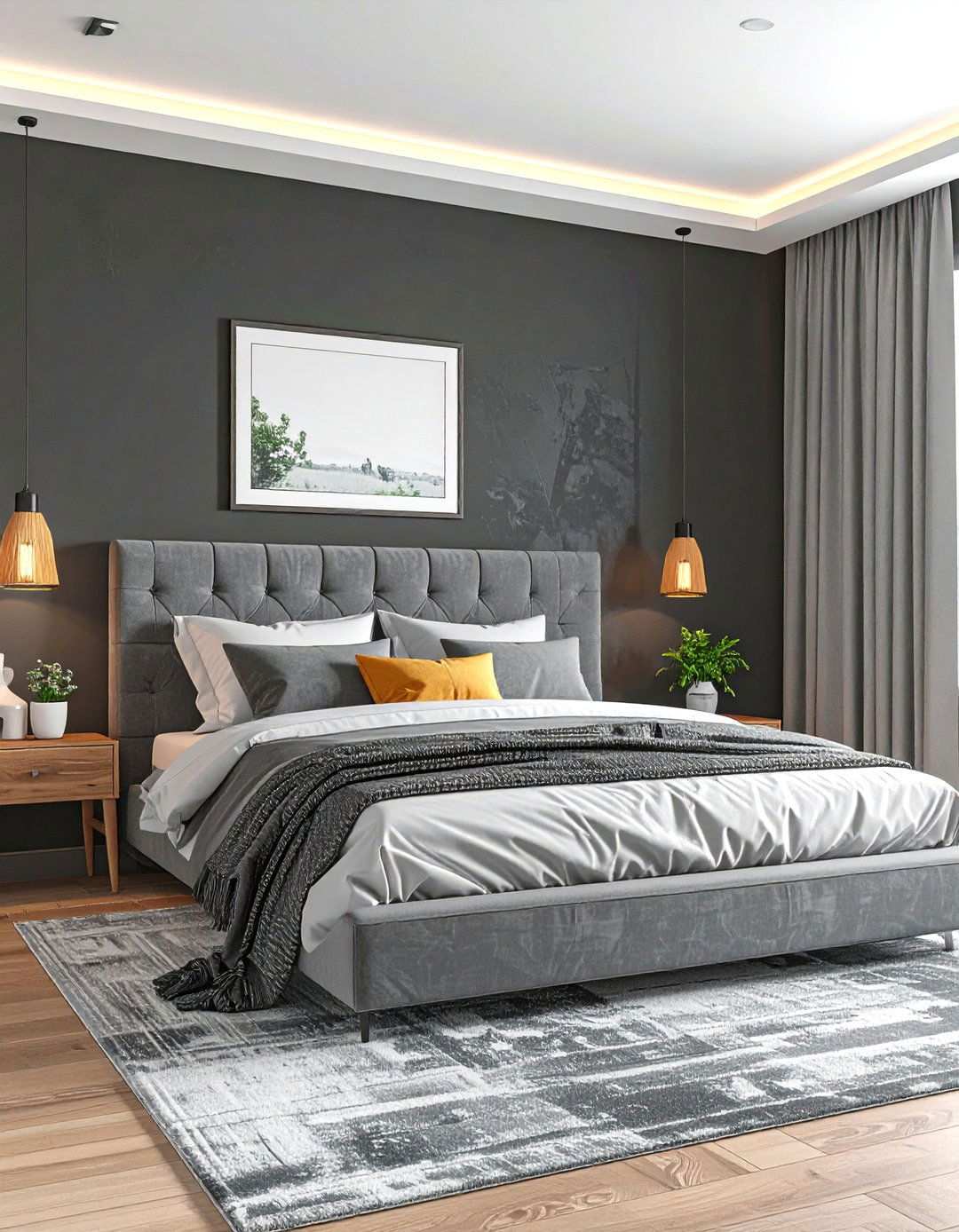 Chalkboard Accent Bedroom Wall Painting - 20 Bedroom Wall Painting Ideas